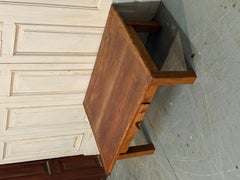 19th-Century Low Table in Spruce Wood with Front Drawer