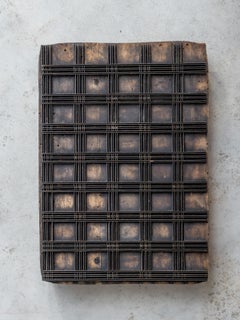 19th Century Lyon Silk Textile Printing Block in Carved Wood
