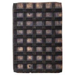 19th Century Lyon Silk Textile Printing Block in Carved Wood