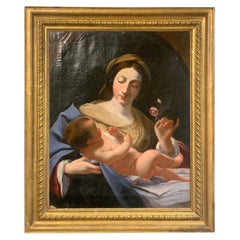 19th Century, Madonna and Child, Oil on Canvas