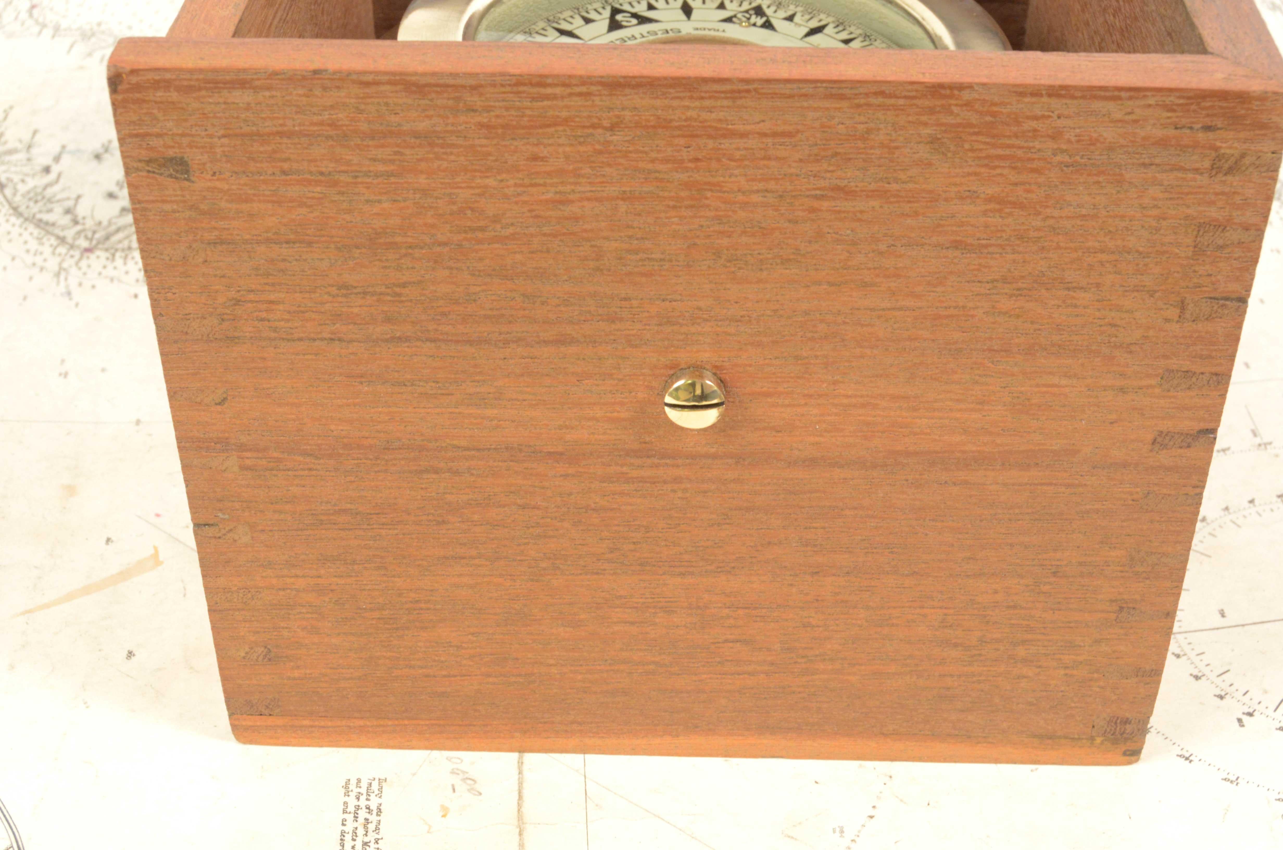 19th Century Magnetic Nautical Compass Original Box Antique Marine Nautical Tool 4