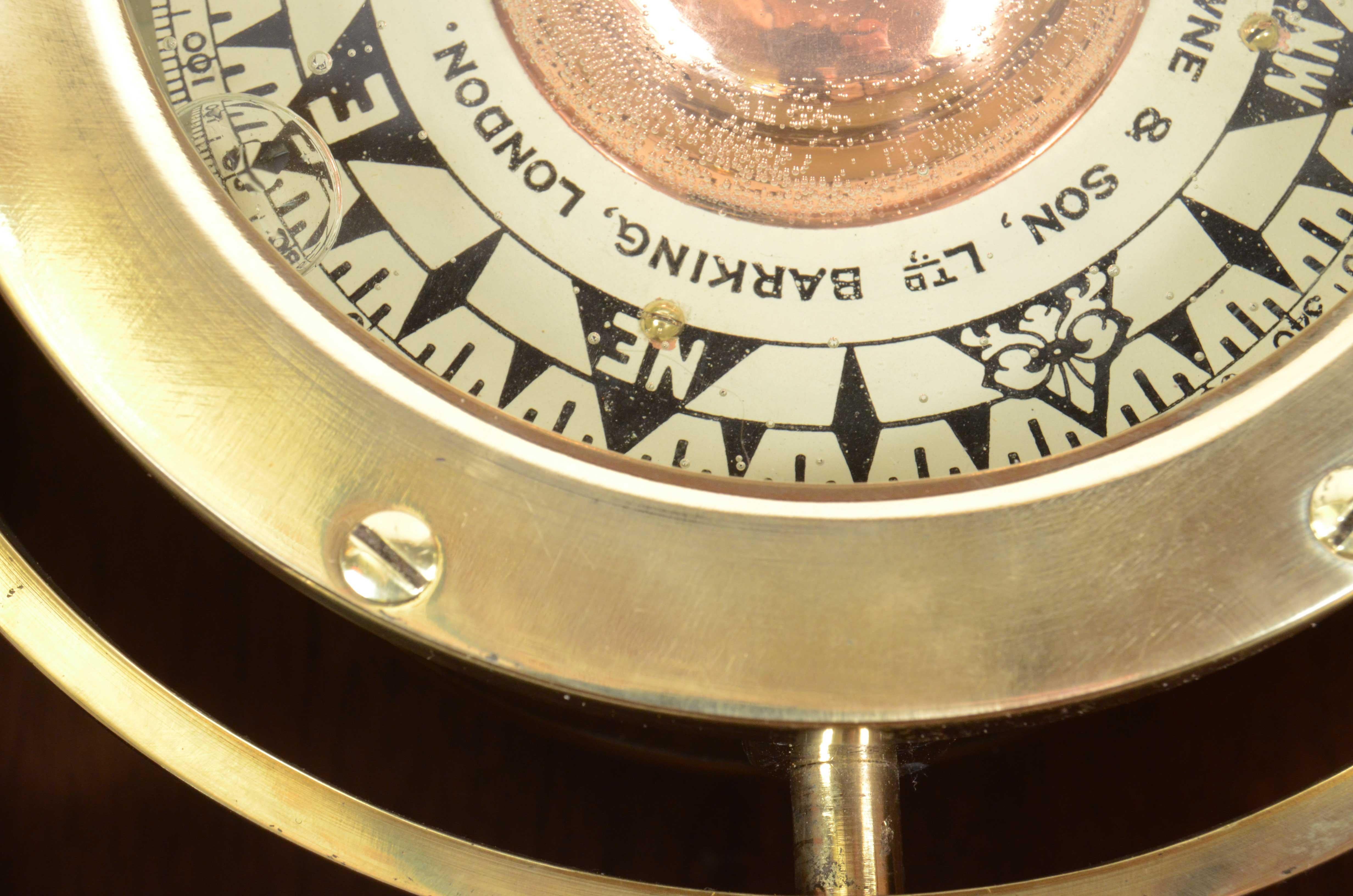 19th Century Magnetic Nautical Compass Original Box Antique Marine Nautical Tool 2