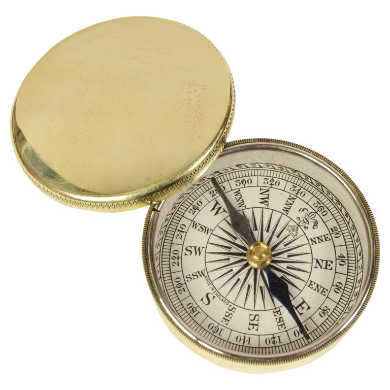 19th Century Magnetic Pocket Compass Antique Measurement Travelling ...