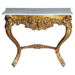19th Century Magnificent Baroque Console Gilded, circa 1880