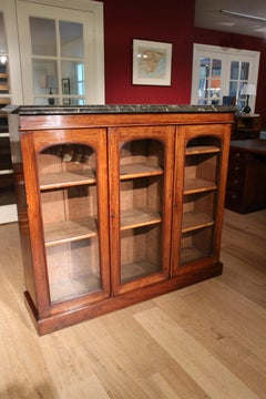 19th Century Mahogany 3 Door Bookcase