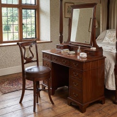 19th Century Mahogany Adjustable Dressing Table Chair