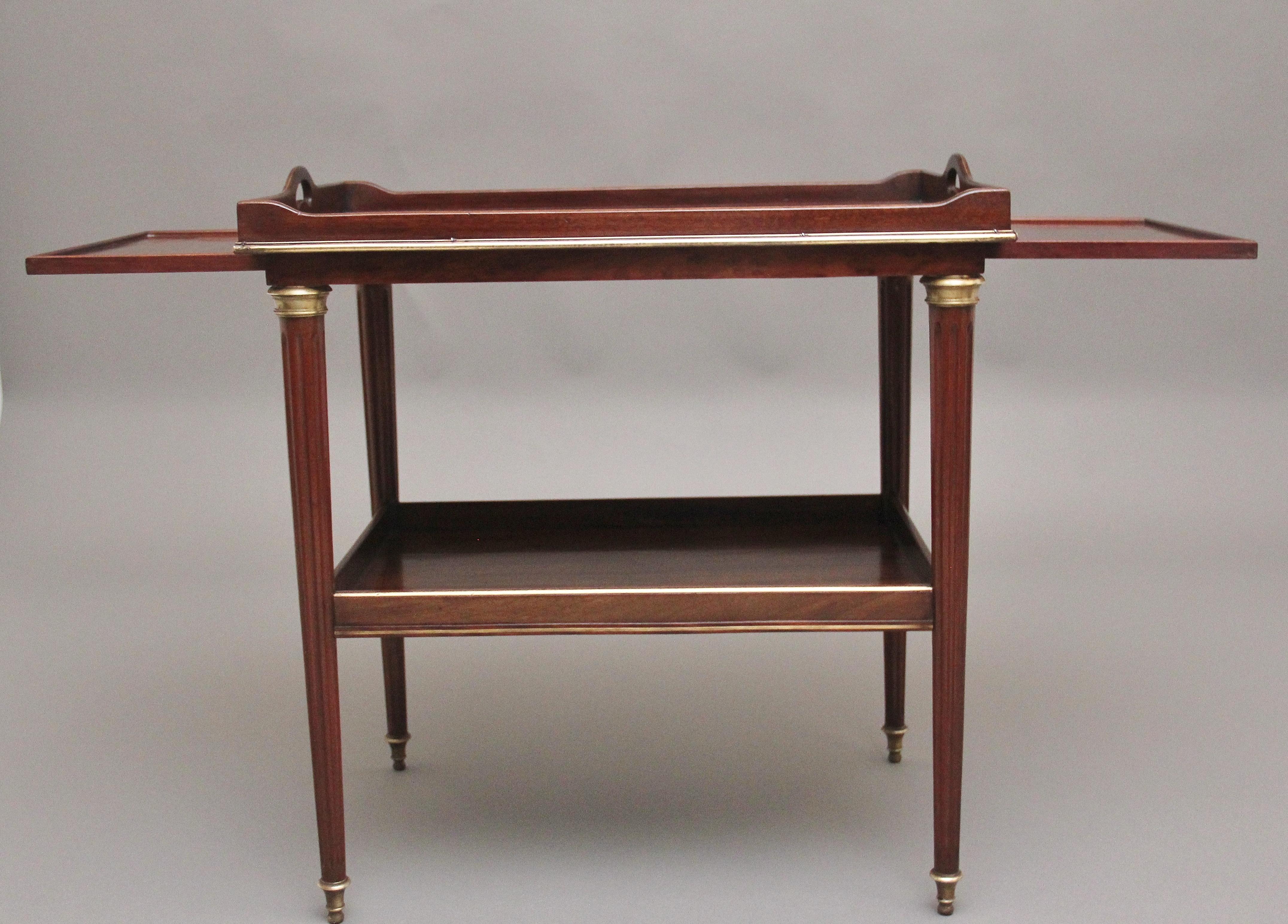 Victorian 19th Century mahogany and brass inlaid occasional table