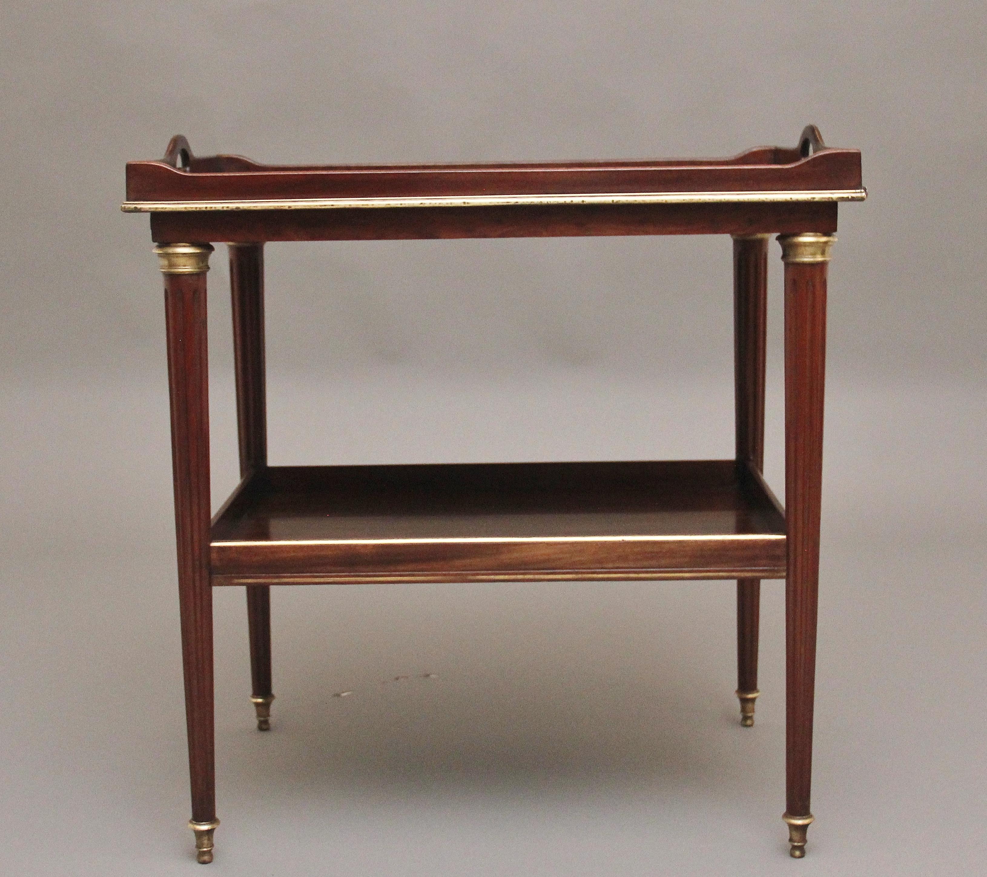 Late 19th Century 19th Century mahogany and brass inlaid occasional table