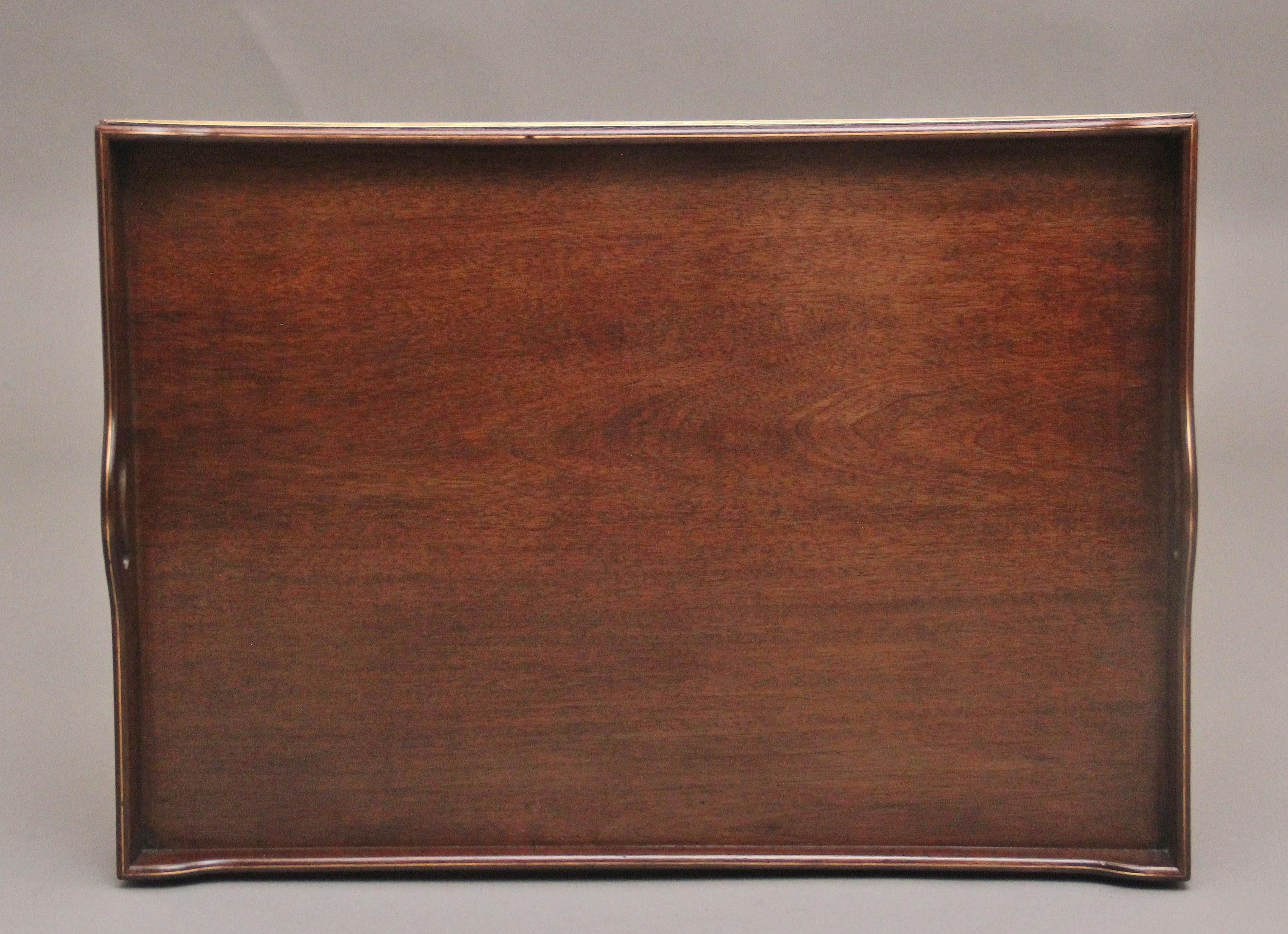 19th Century mahogany and brass inlaid occasional table 1