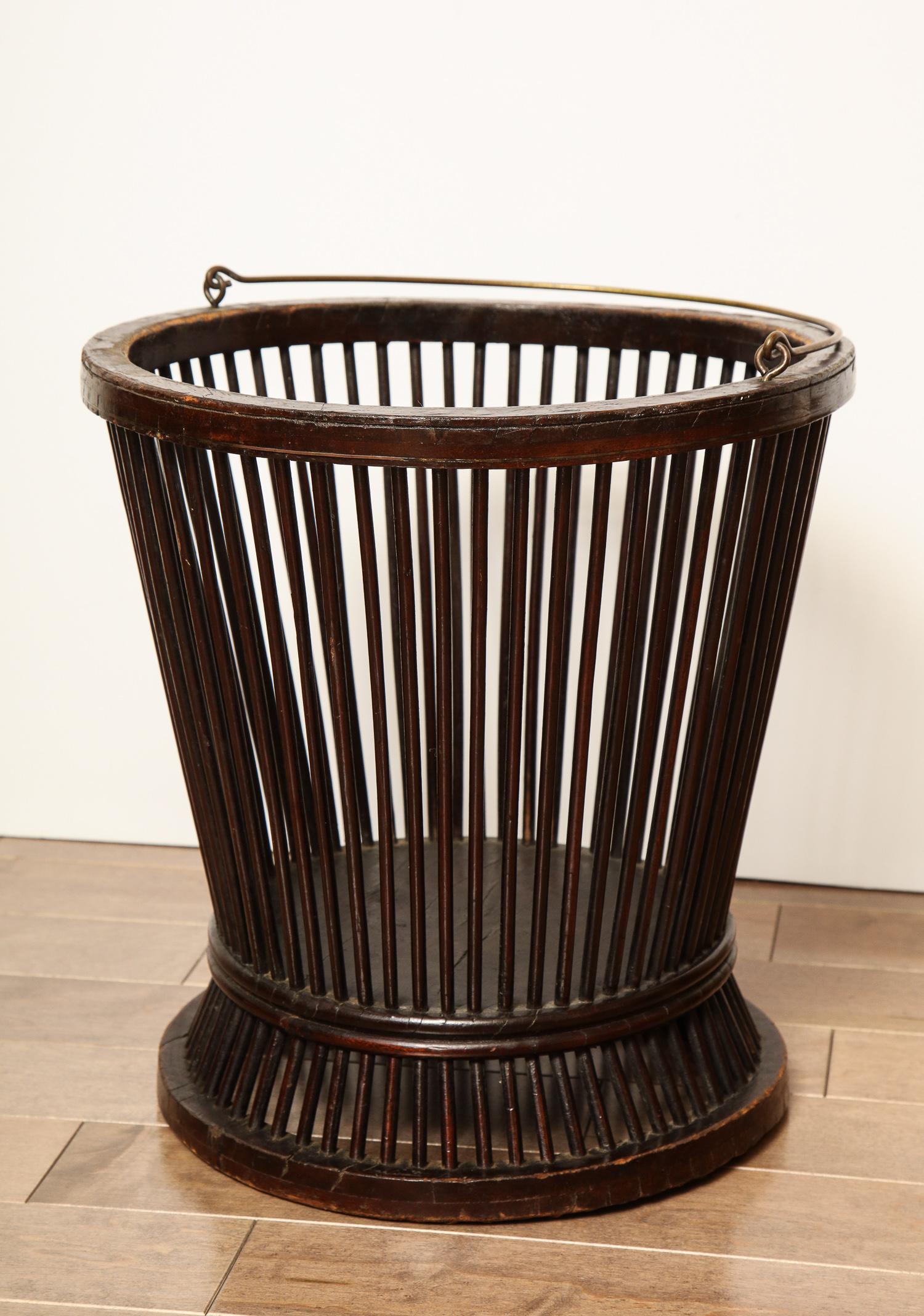 19th Century Mahogany and Brass, Waste Paper Basket 6