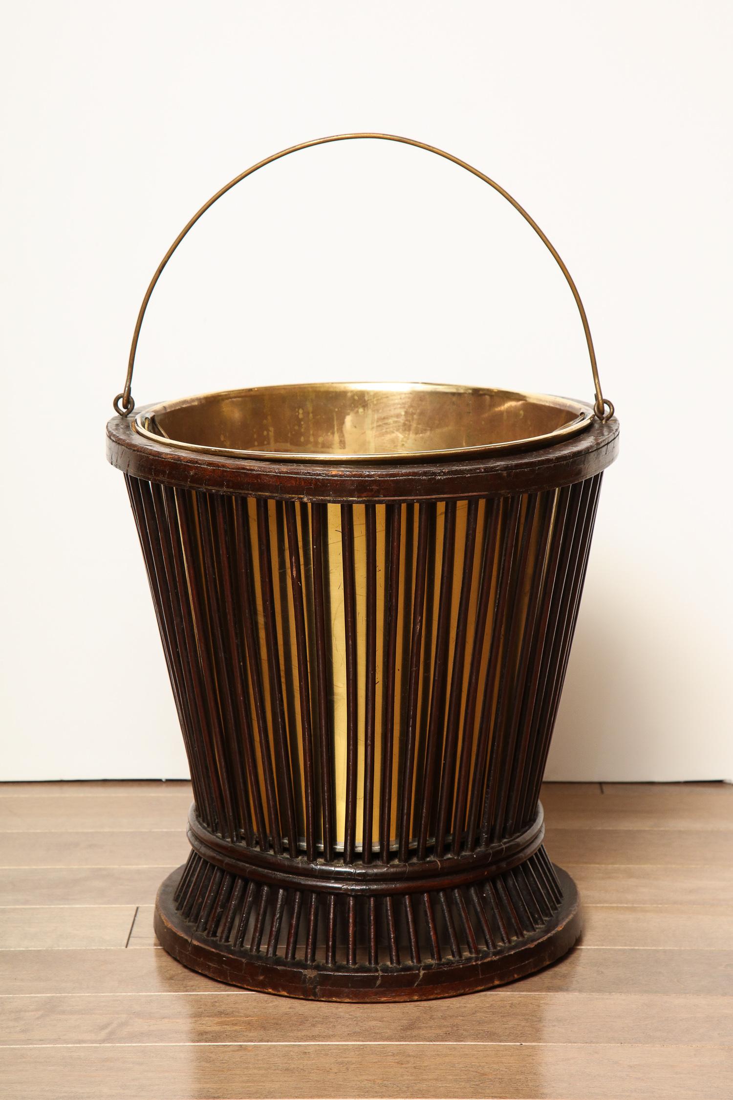 19th Century Mahogany and Brass, Waste Paper Basket 1