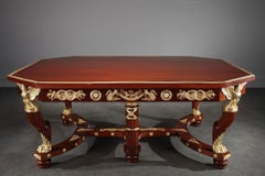 19th Century Mahogany and Gilt Bronze Dining Room Suite in Empire Style