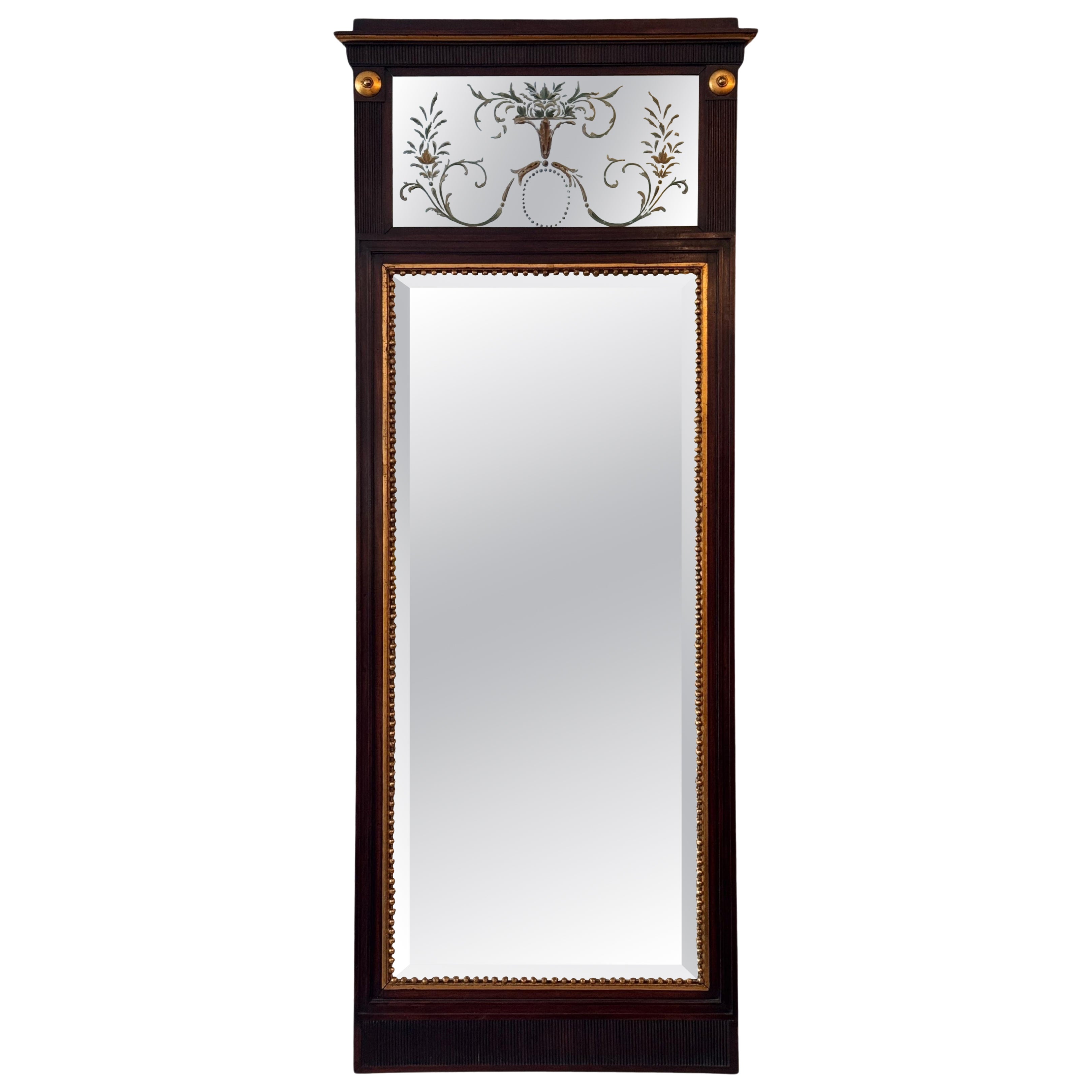 19th Century Mahogany and Gilt Mirror