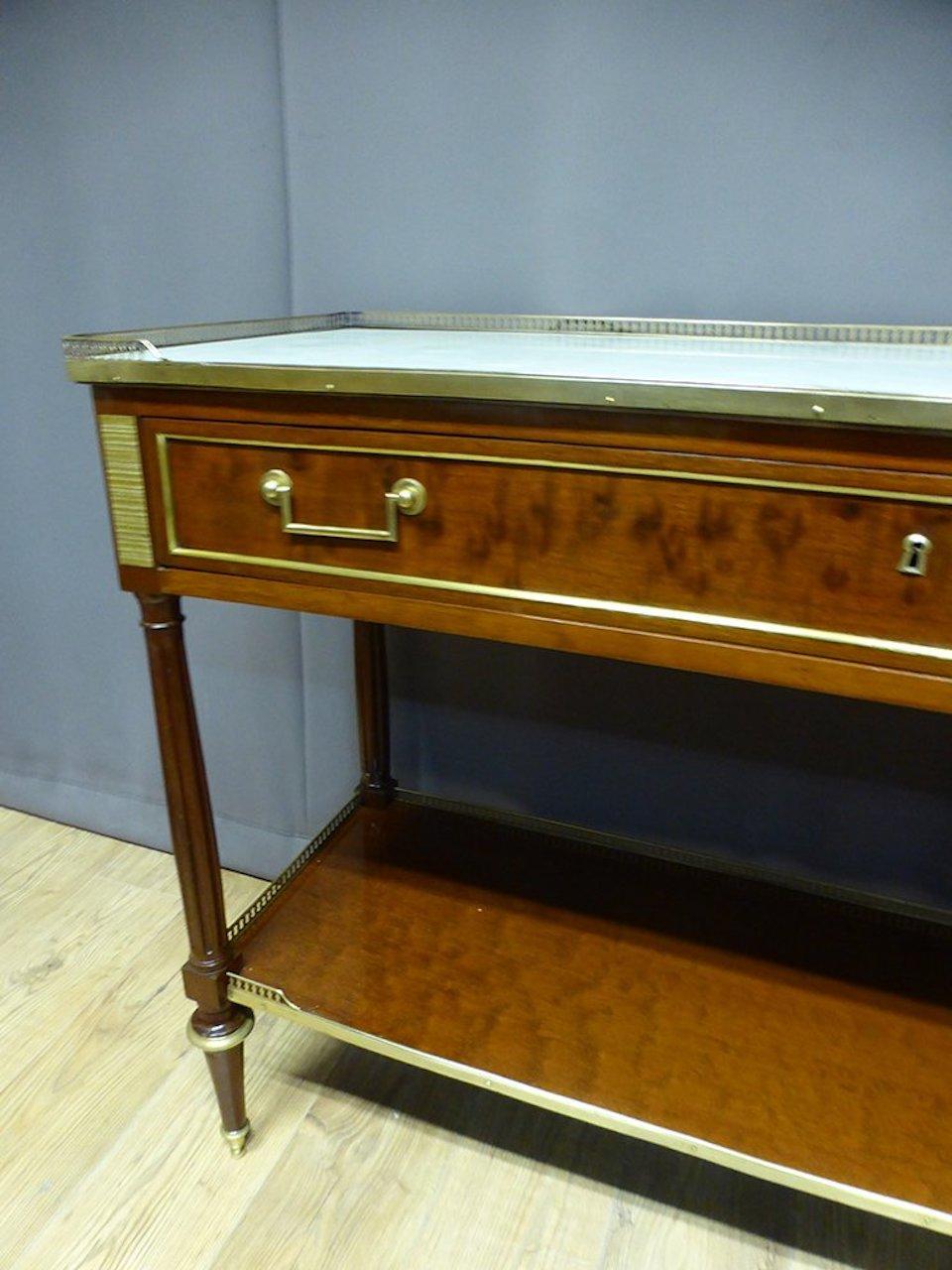 19th Century Mahogany and Gilded Bronze Louis XVI Style Console 5