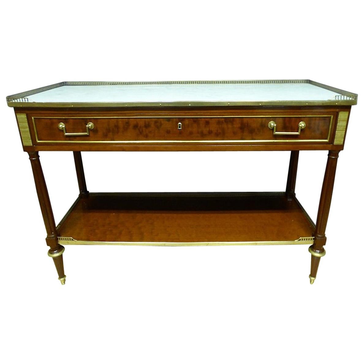 19th Century Mahogany and Gilded Bronze Louis XVI Style Console
