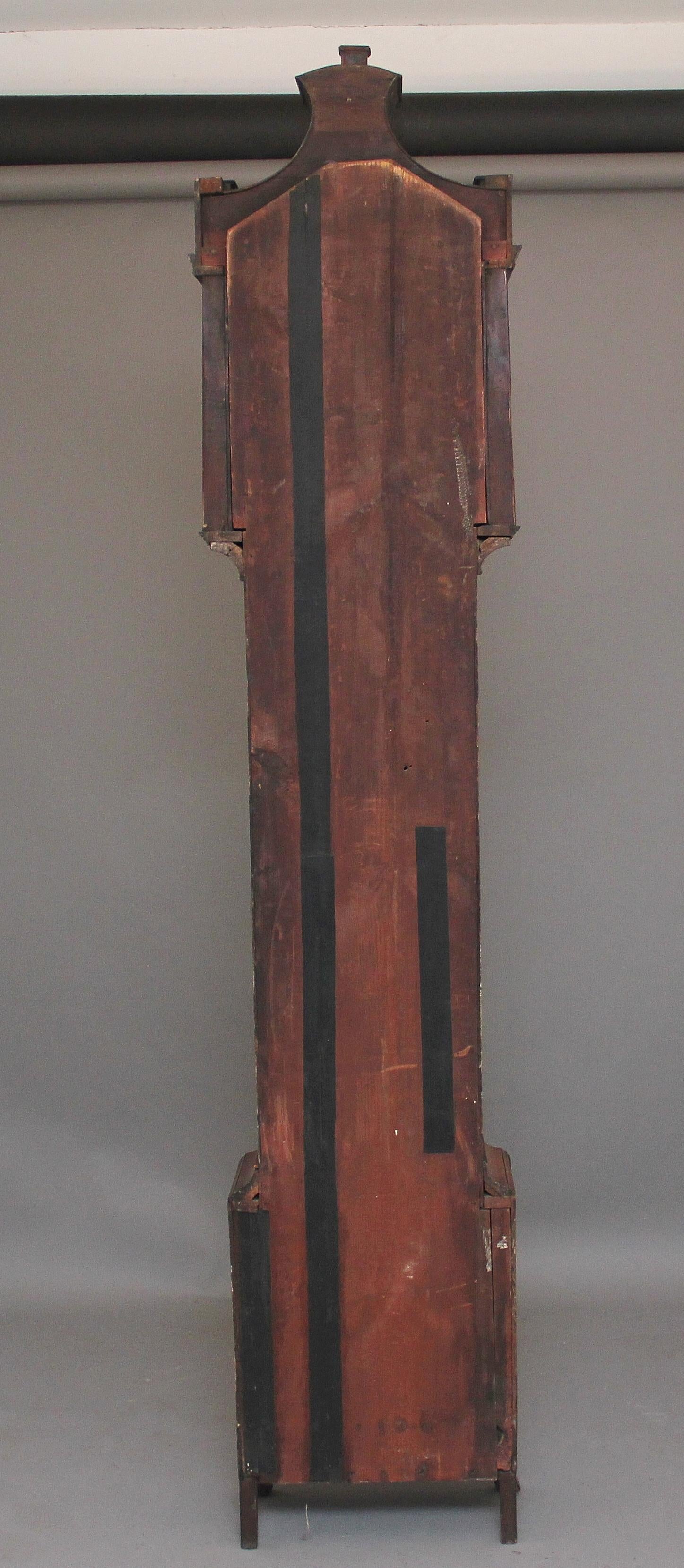 19th Century Mahogany and Inlaid Long Case Clock For Sale 5