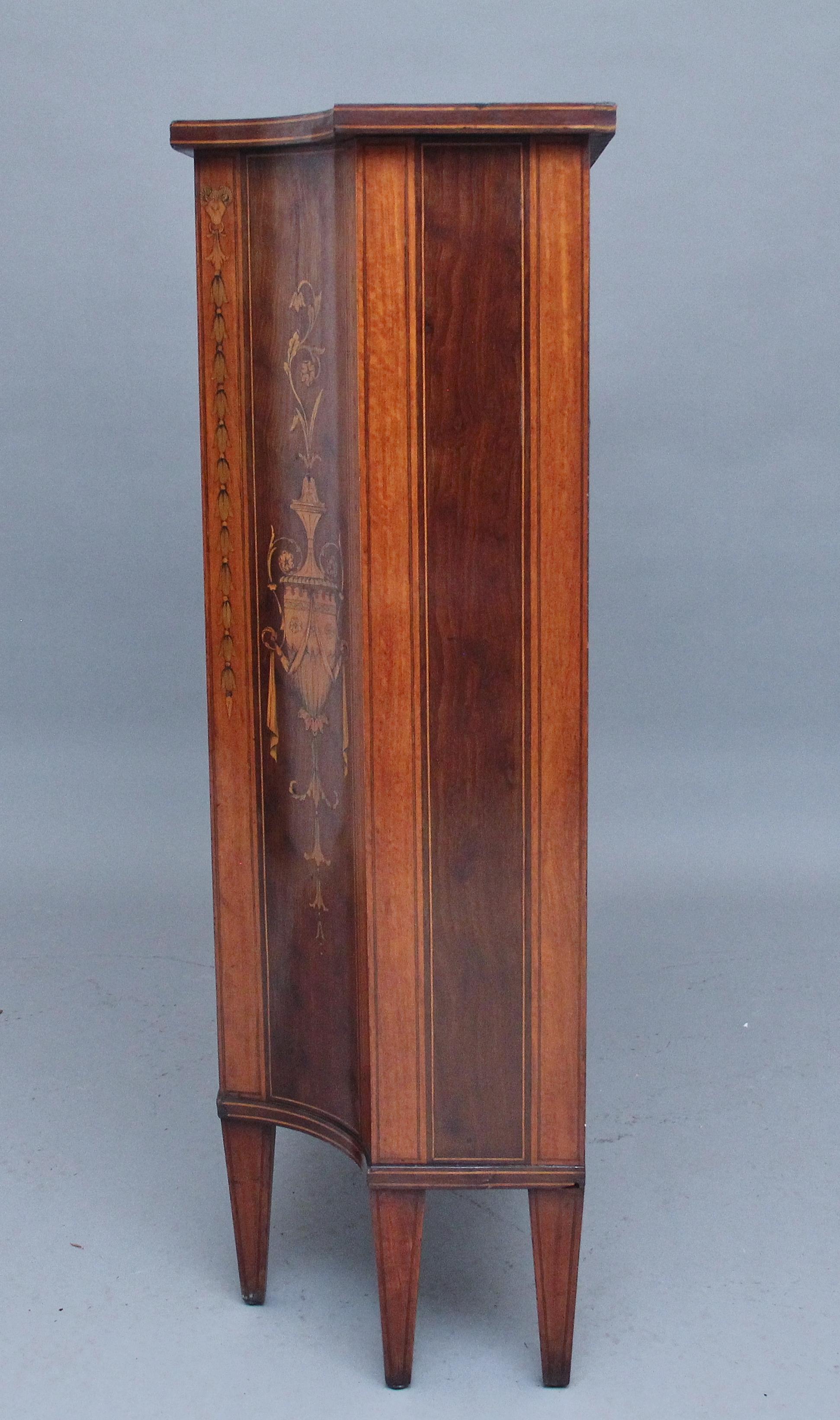 19th Century Mahogany and Inlaid Side Cabinet 2