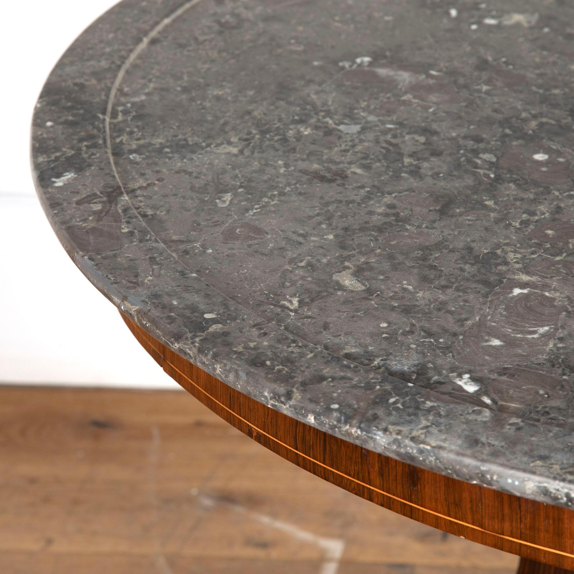 Mesa central de caoba y mármol del siglo XIX Mármol en venta