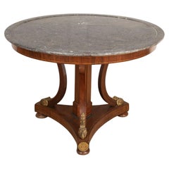 19th Century Mahogany and Marble Centre Table
