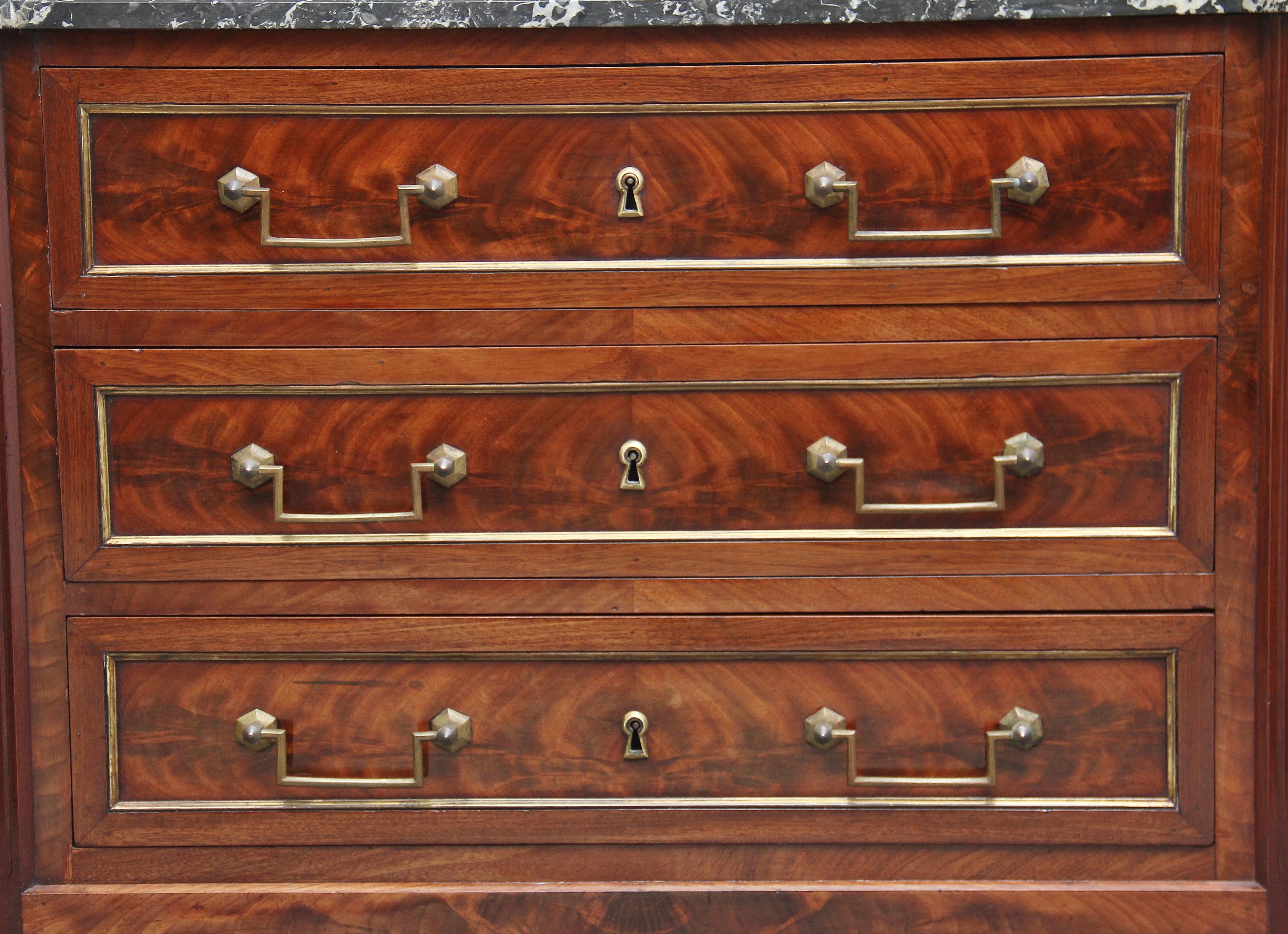 19th Century Mahogany and Marble Top Chest 5