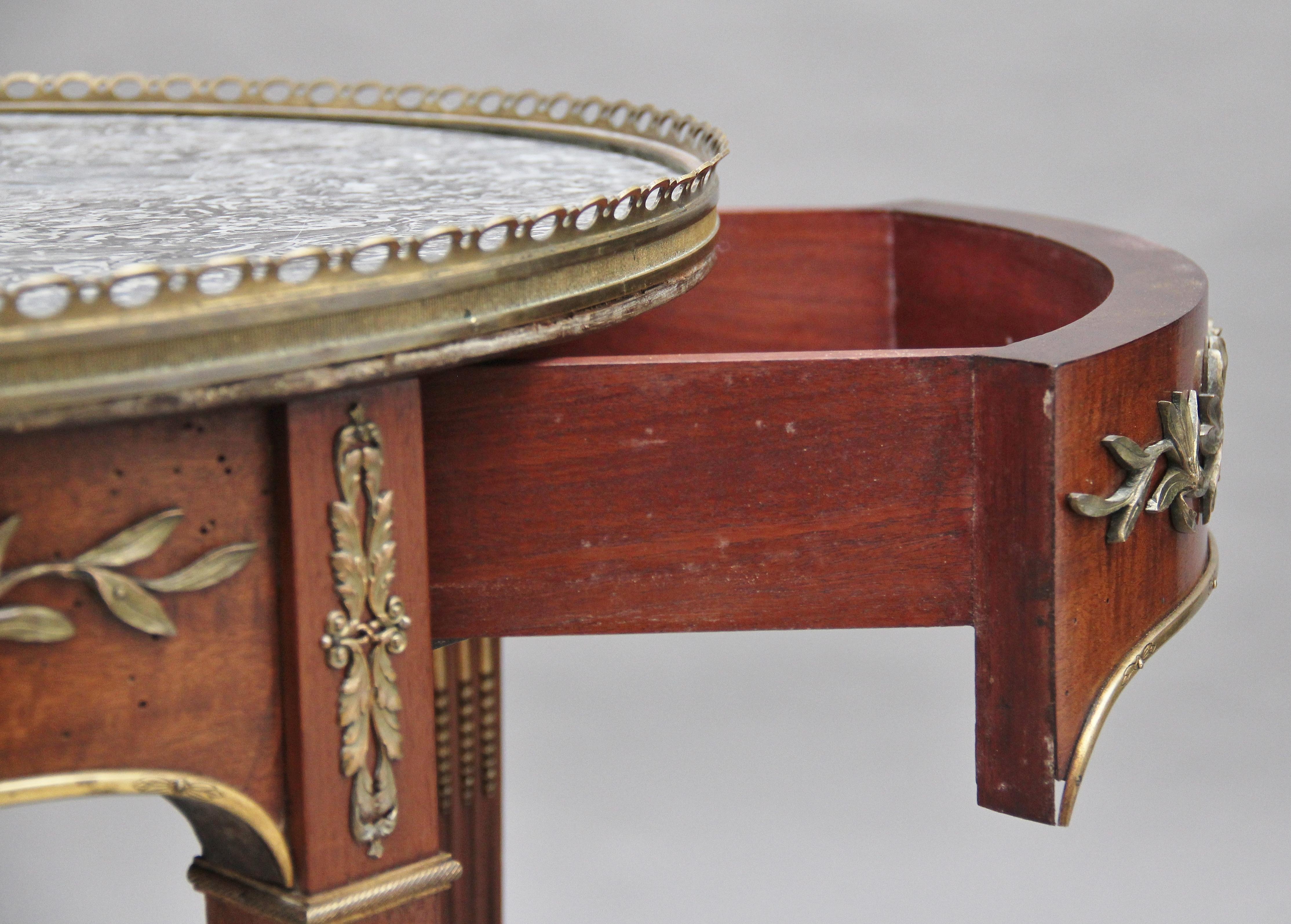19th Century Mahogany and Marble-Top Occasional Table 5