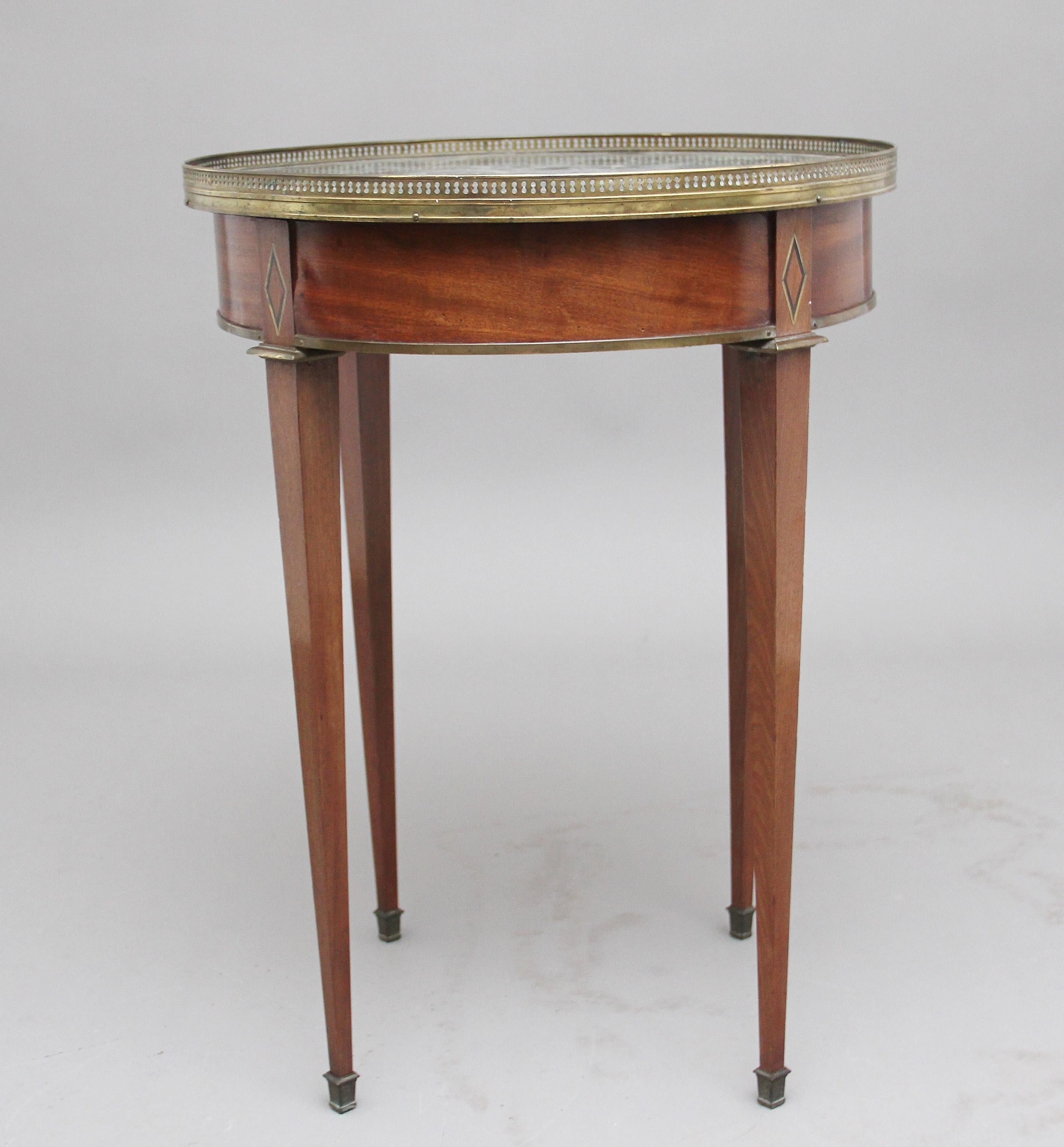 Late 19th Century 19th Century Mahogany and Marble-Top Occasional Table