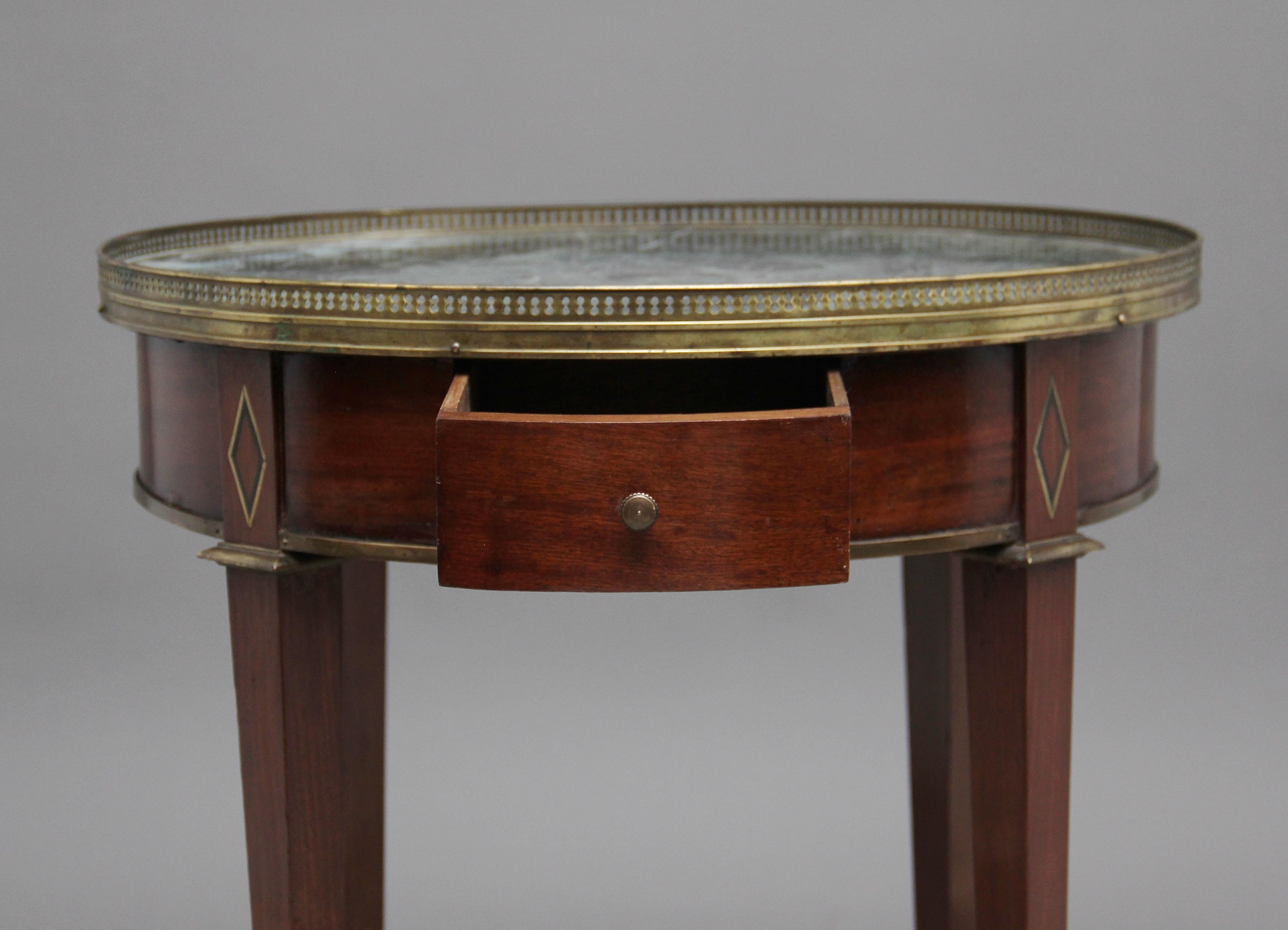 19th Century Mahogany and Marble-Top Occasional Table 3