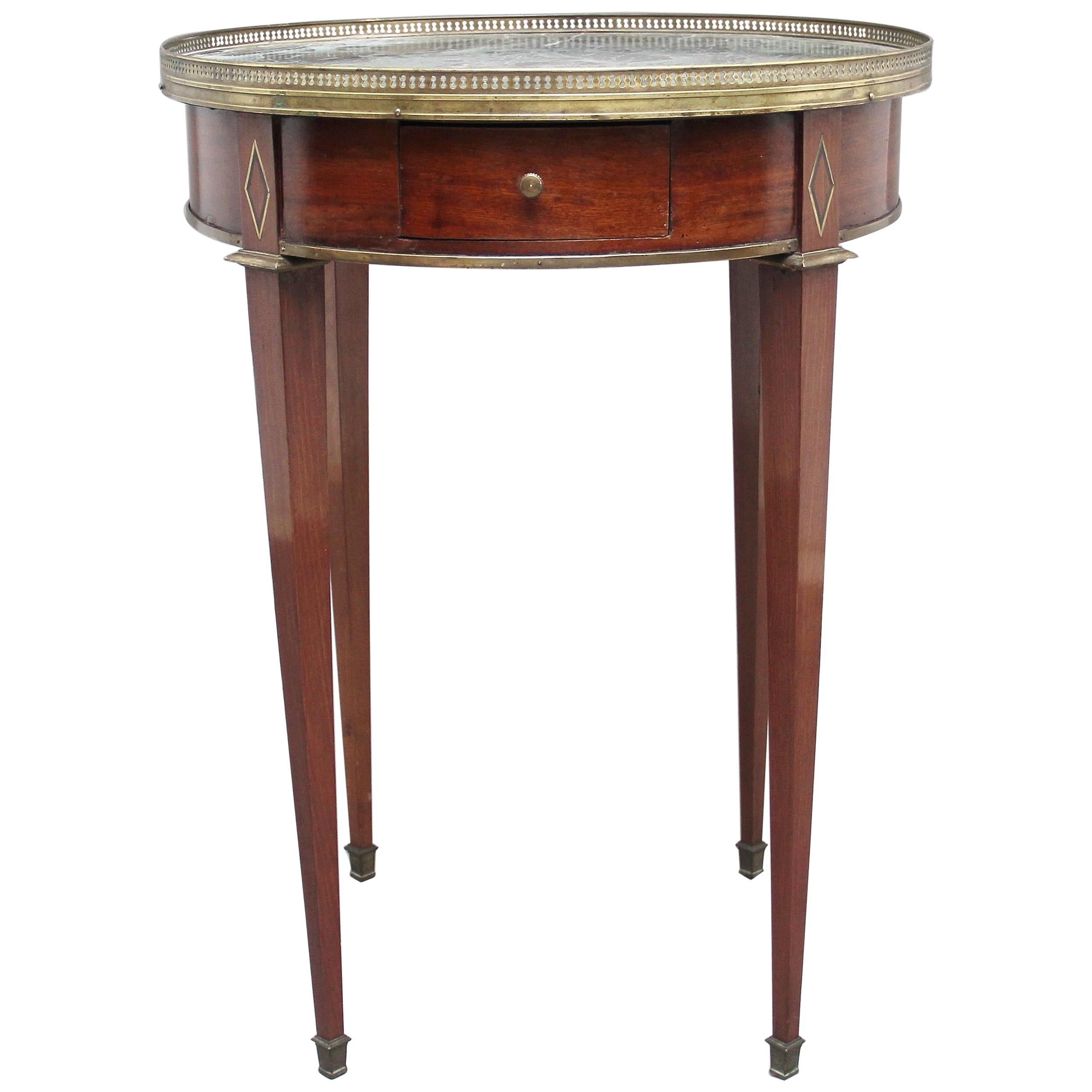 19th Century Mahogany and Marble-Top Occasional Table