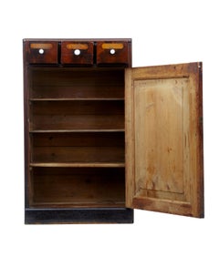 19th Century Mahogany and Oak Apothecary Cabinet