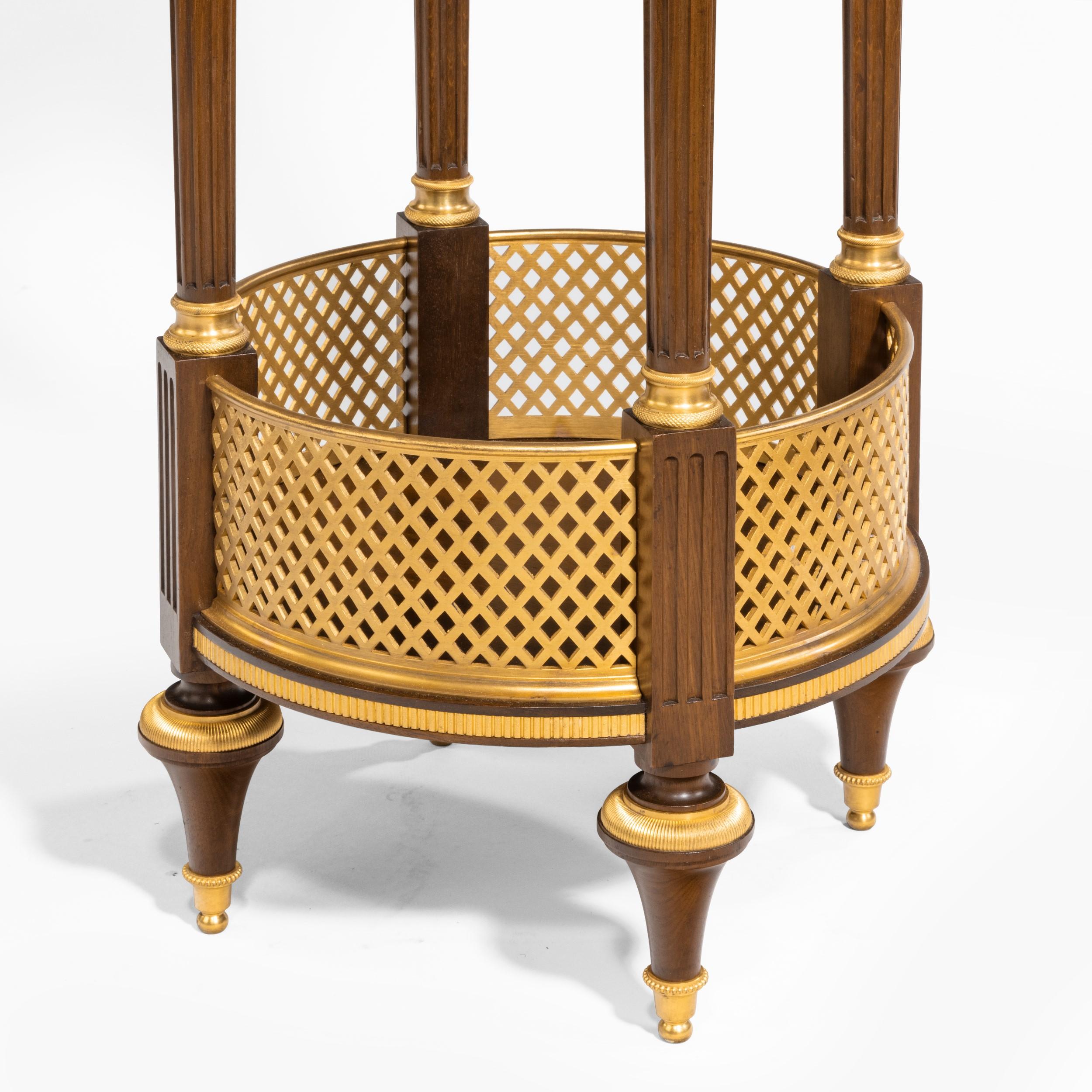 Gilt 19th Century Mahogany and Ormolu Gueridon in the Louis XVI Manner by Sormani