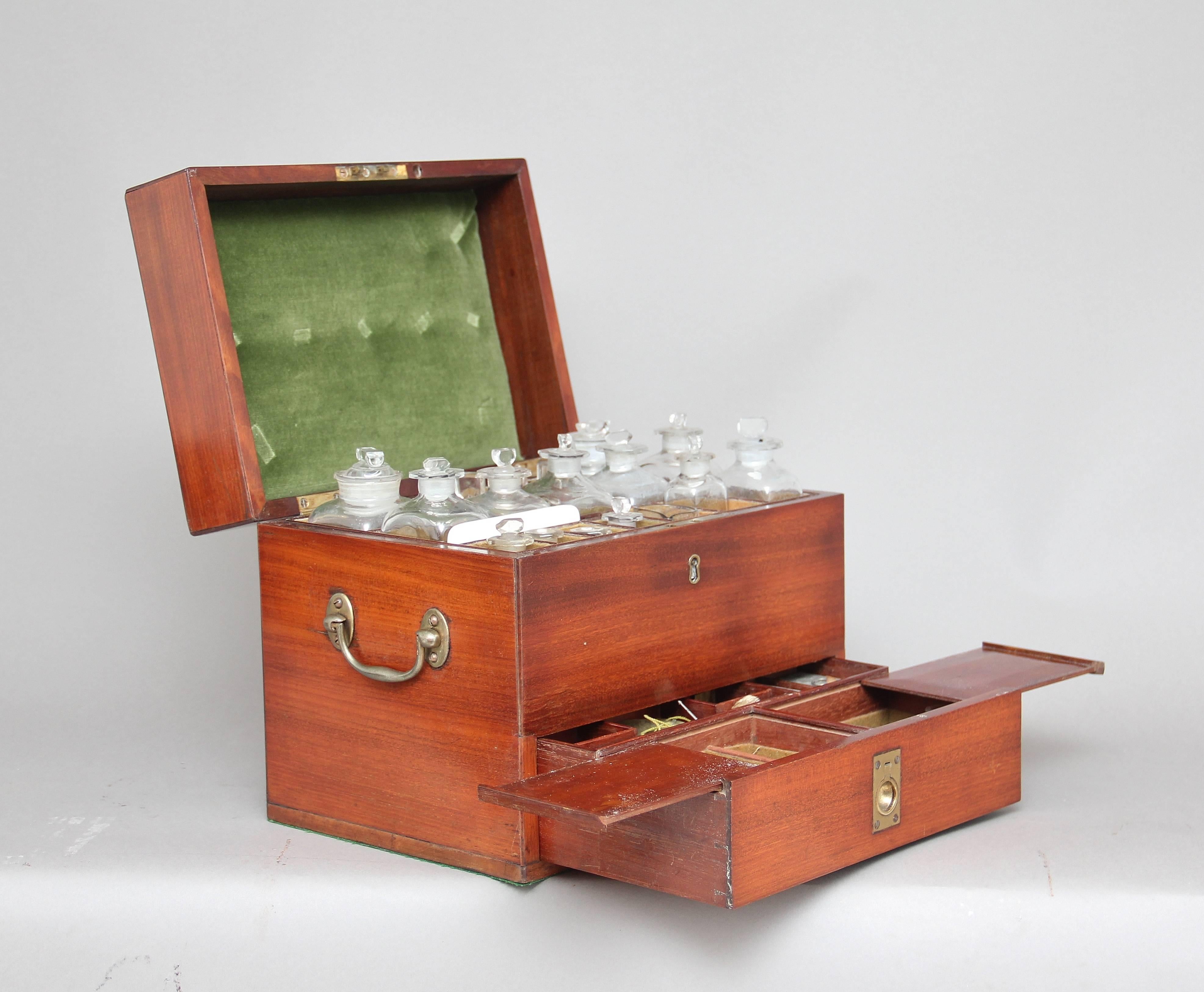 English 19th Century Mahogany Apothecary Box