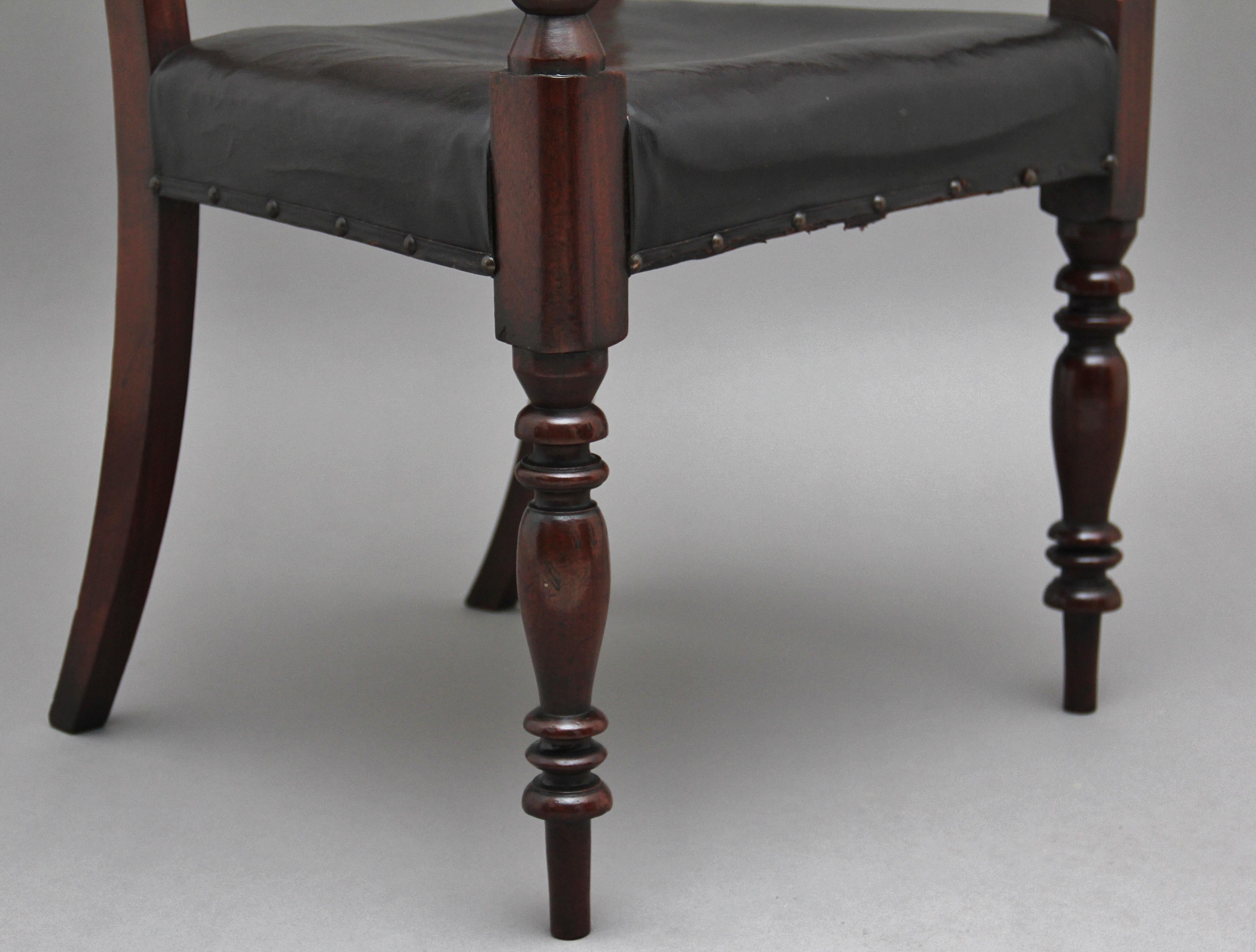 19th Century Mahogany Armchair 3