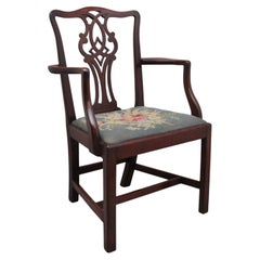 Antique 19th Century Mahogany Armchair in the Chippendale Style