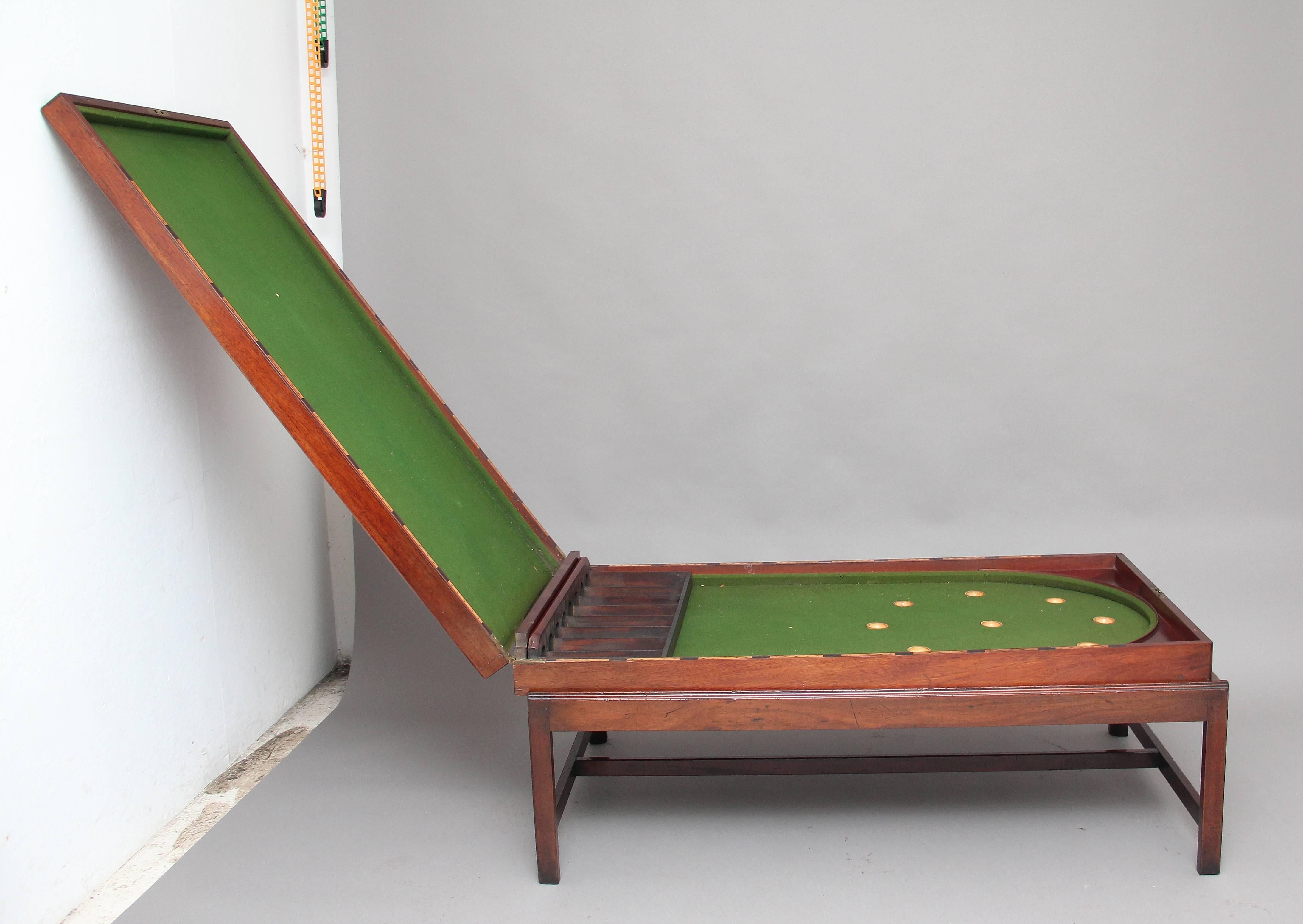 English 19th Century Mahogany Bagatelle / Coffee Table