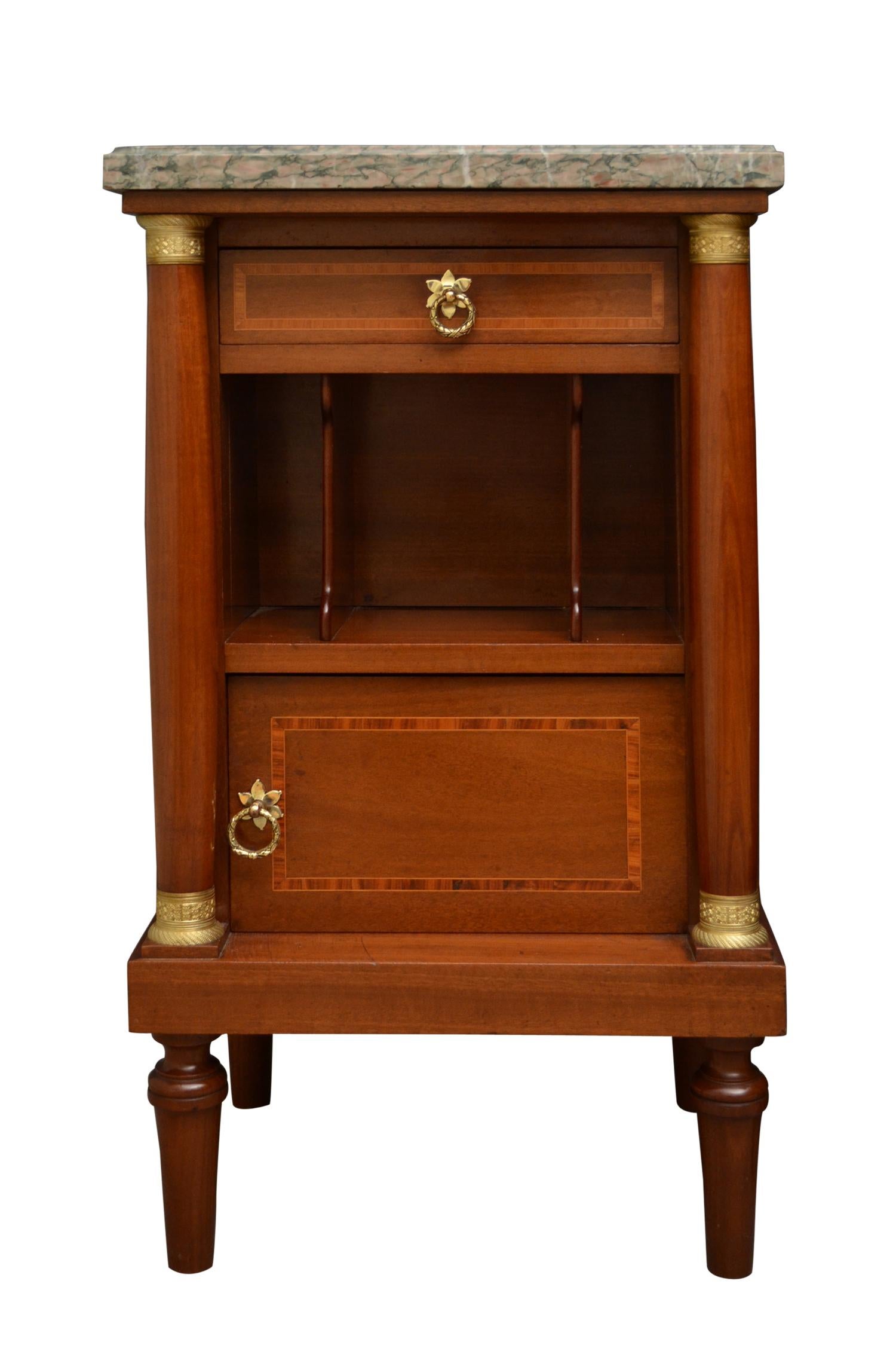 French 19th Century Mahogany Bedside Cabinets