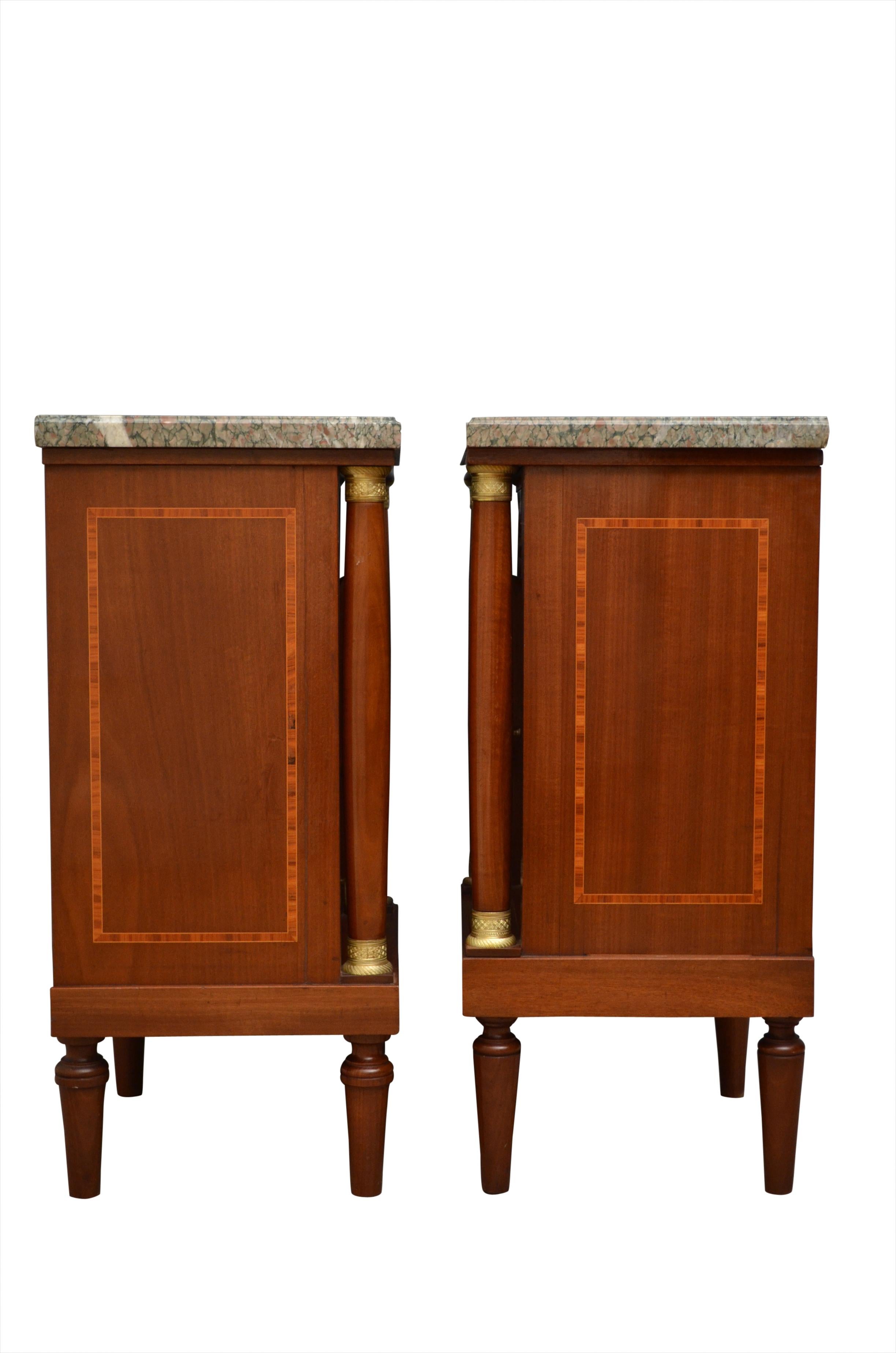 19th Century Mahogany Bedside Cabinets 3