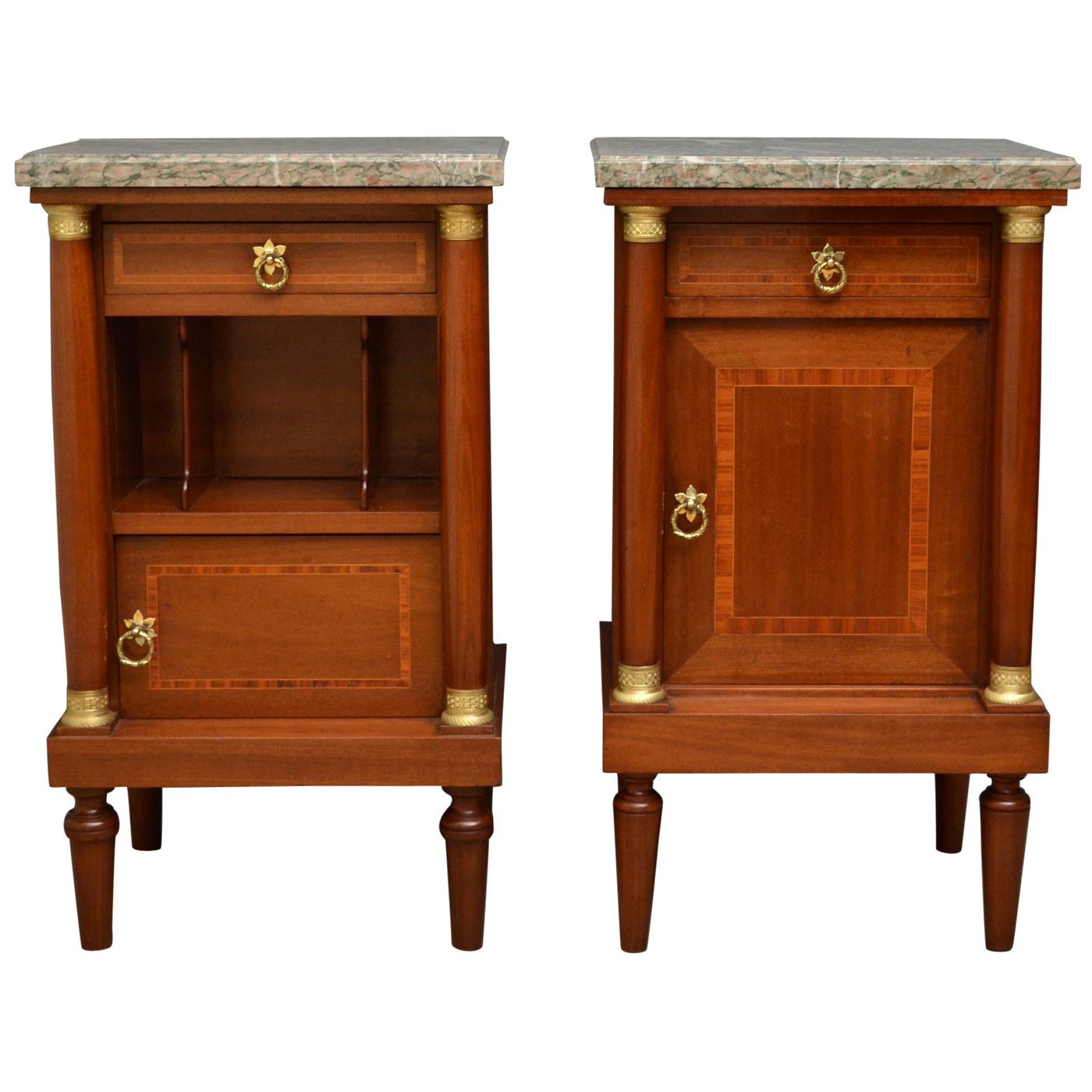 19th Century Mahogany Bedside Cabinets