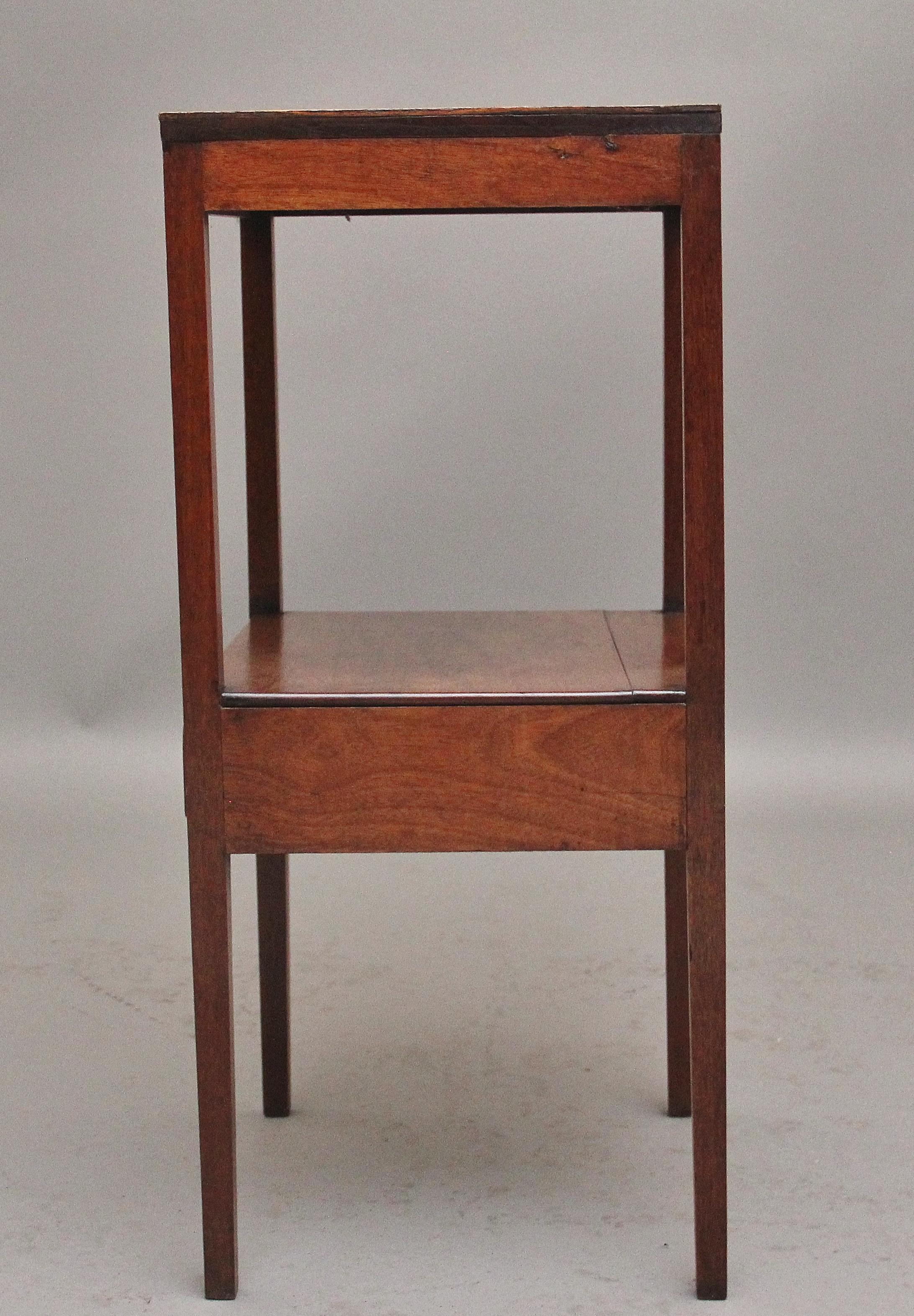 Mid-19th Century 19th Century mahogany bedside table For Sale