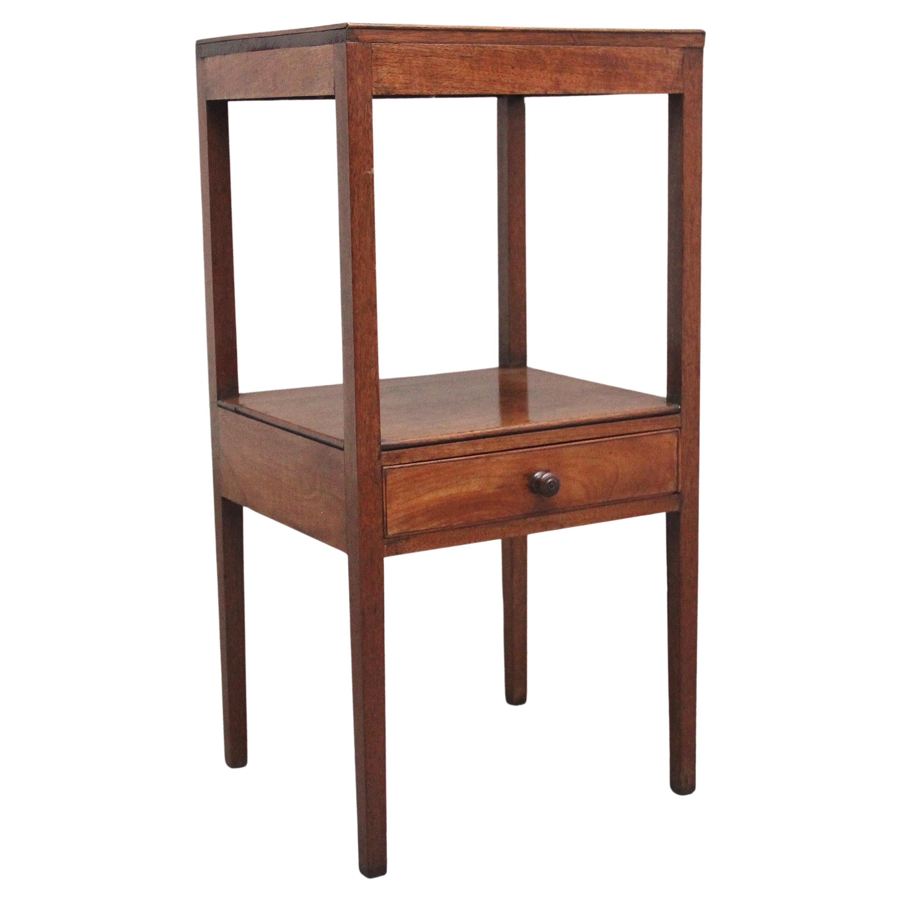 19th Century mahogany bedside table For Sale