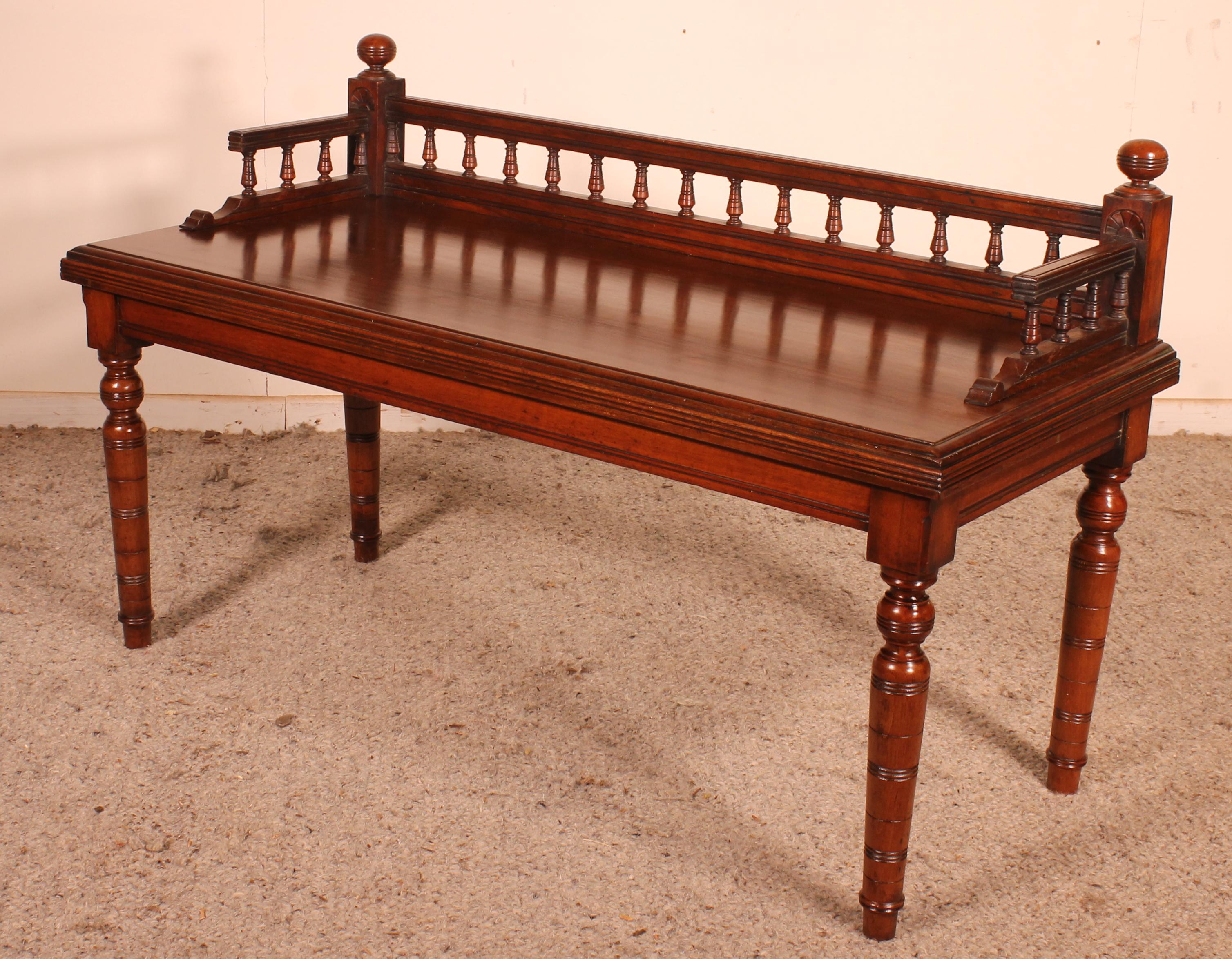 Victorian 19th Century Mahogany Bench-England For Sale