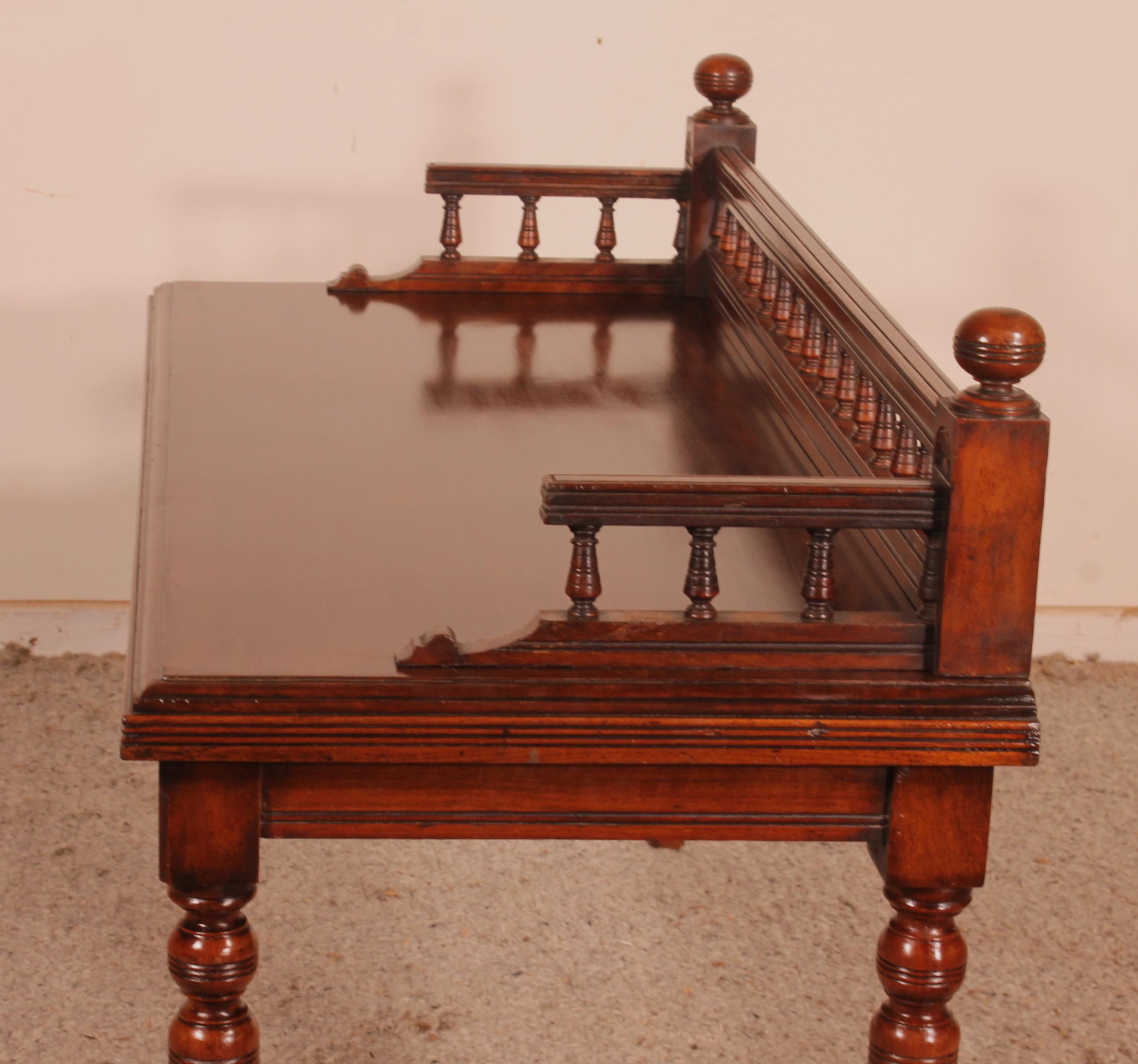 19th Century Mahogany Bench-England In Good Condition For Sale In Brussels, Brussels