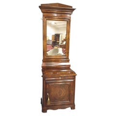 Antique 19th Century Mahogany Biedermeier Console with Mirror