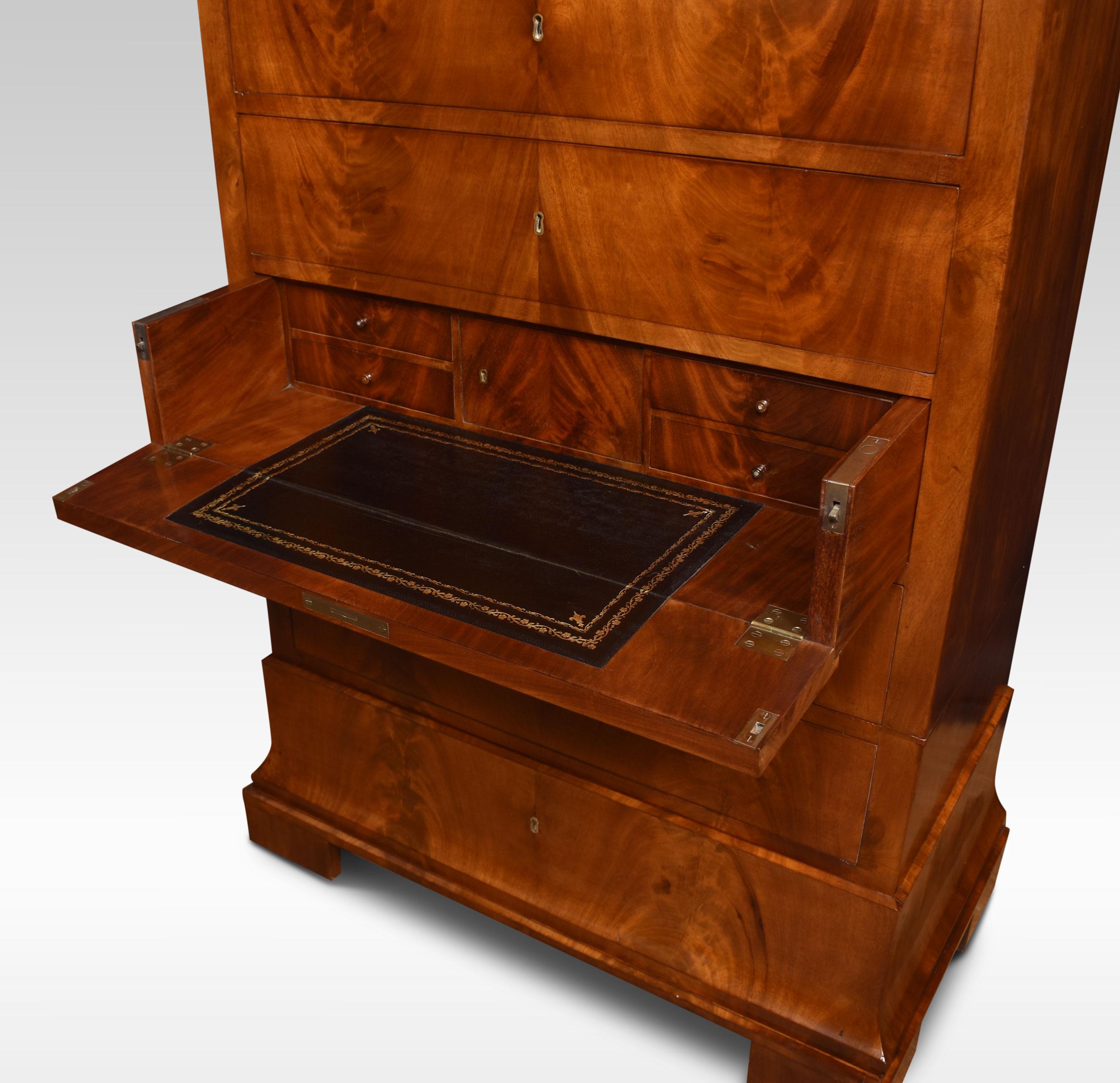 19th Century Mahogany Biedermeier Secretaire Chest of Drawers For Sale ...