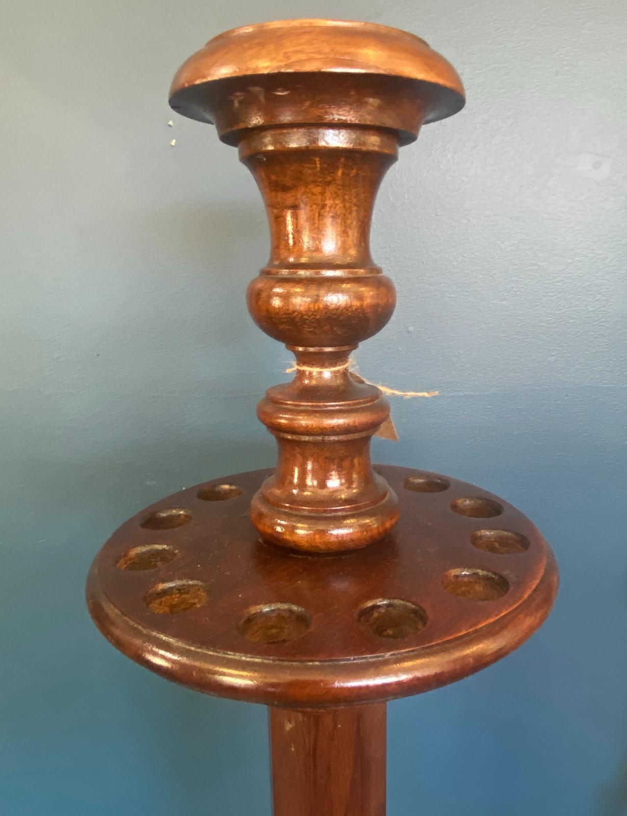 19th Century Mahogany Billiards Cue Holder with Seven Pool Cues 2