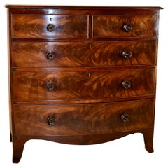 19th Century Mahogany Bow Front Chest of Drawers