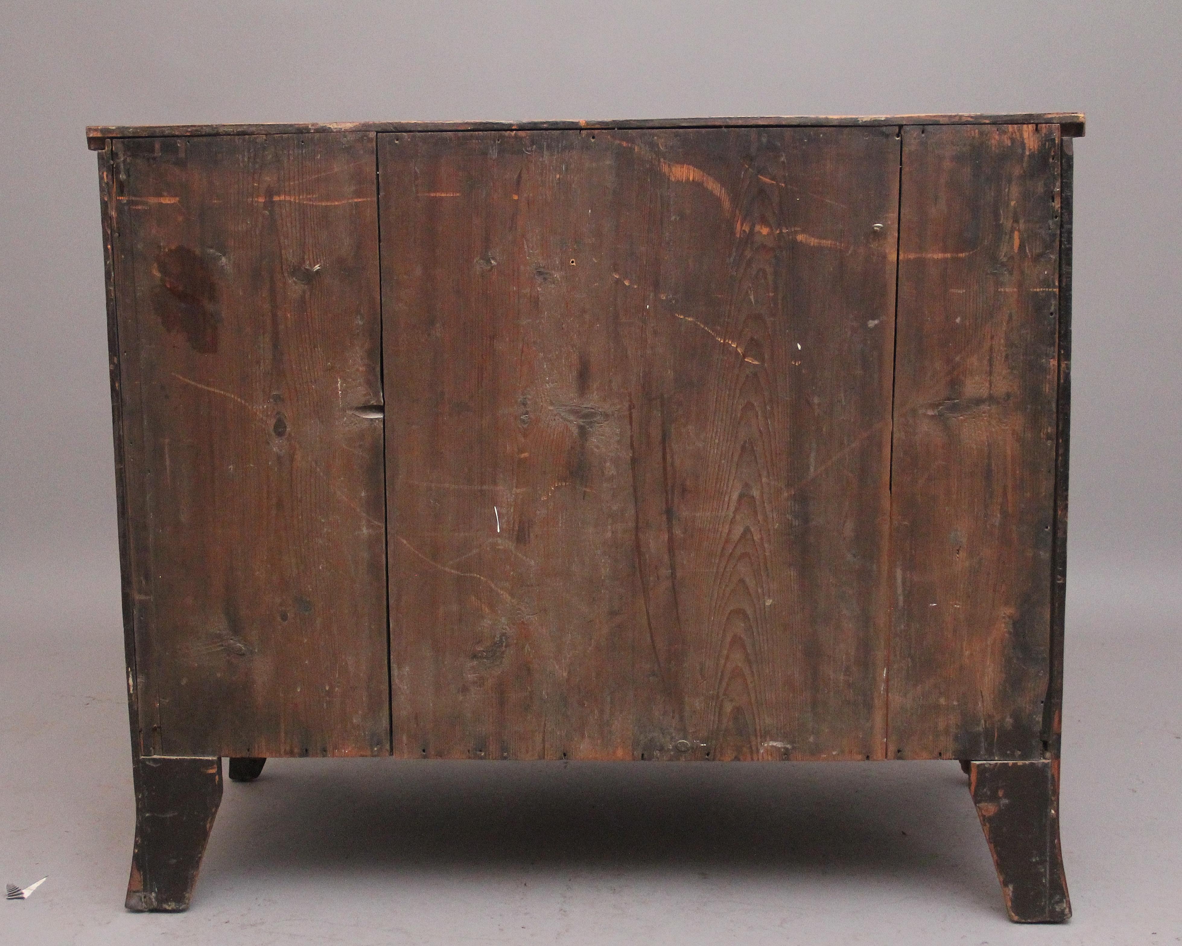 Mahogany 19th Century mahogany bowfront chest For Sale