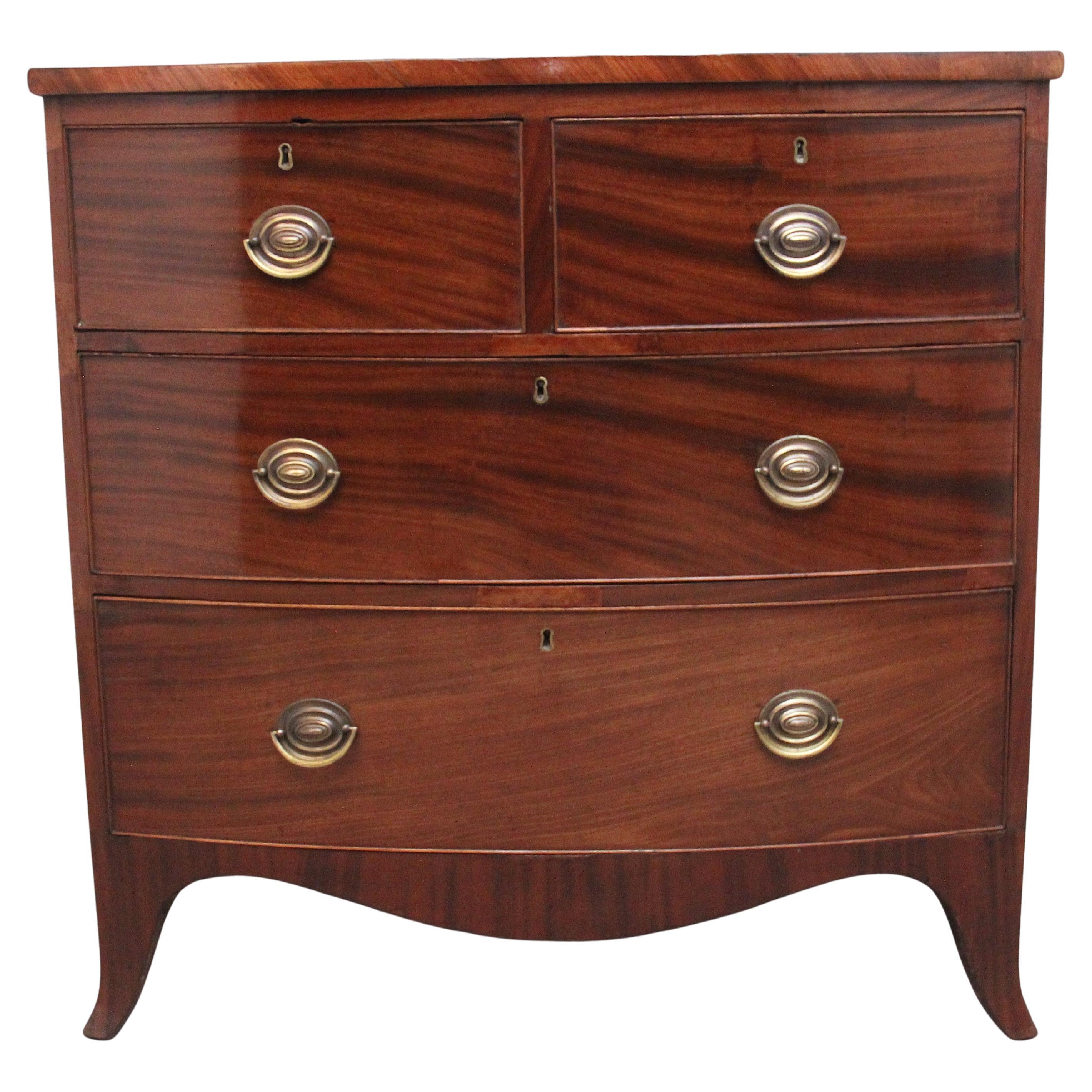 19th Century mahogany bowfront chest of drawers