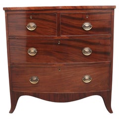 19th Century mahogany bowfront chest of drawers