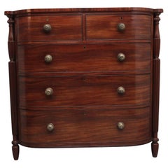 19th Century mahogany bowfront chest of exceptional quality