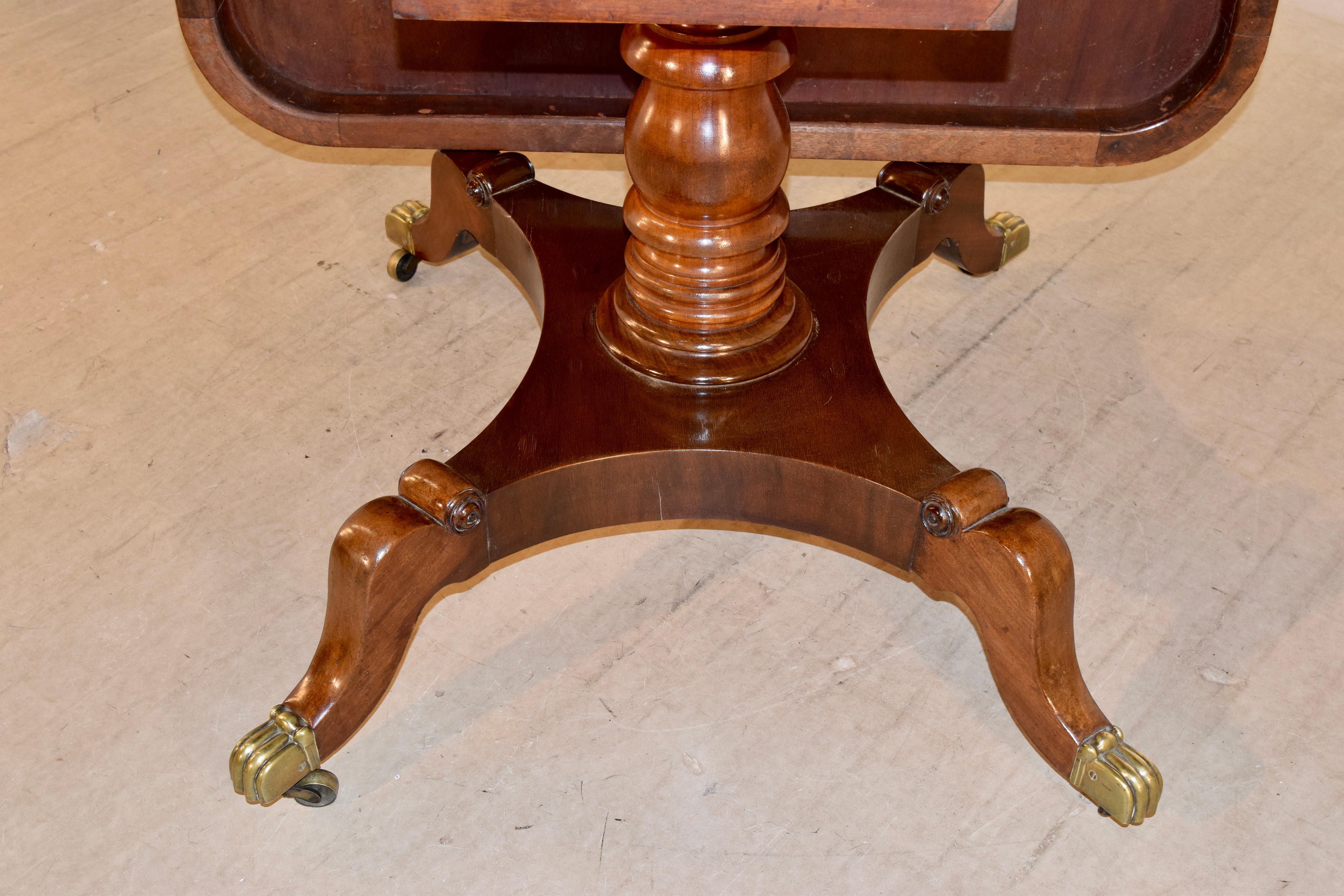 19th Century Mahogany Breakfast Table with Tilt-Top In Good Condition In High Point, NC
